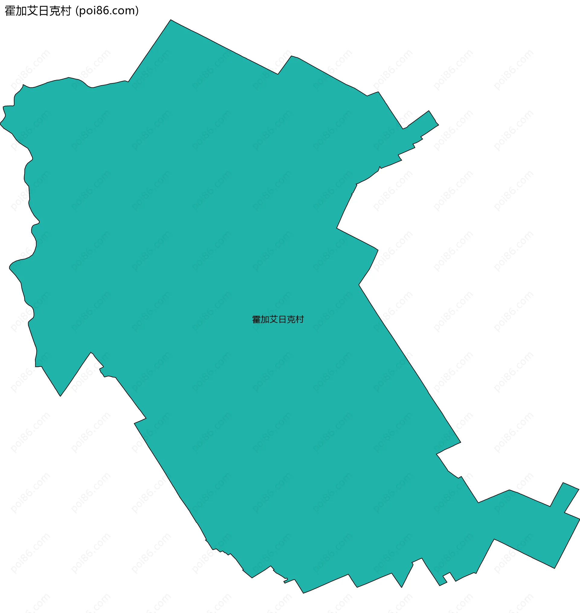 霍加艾日克村边界地图
