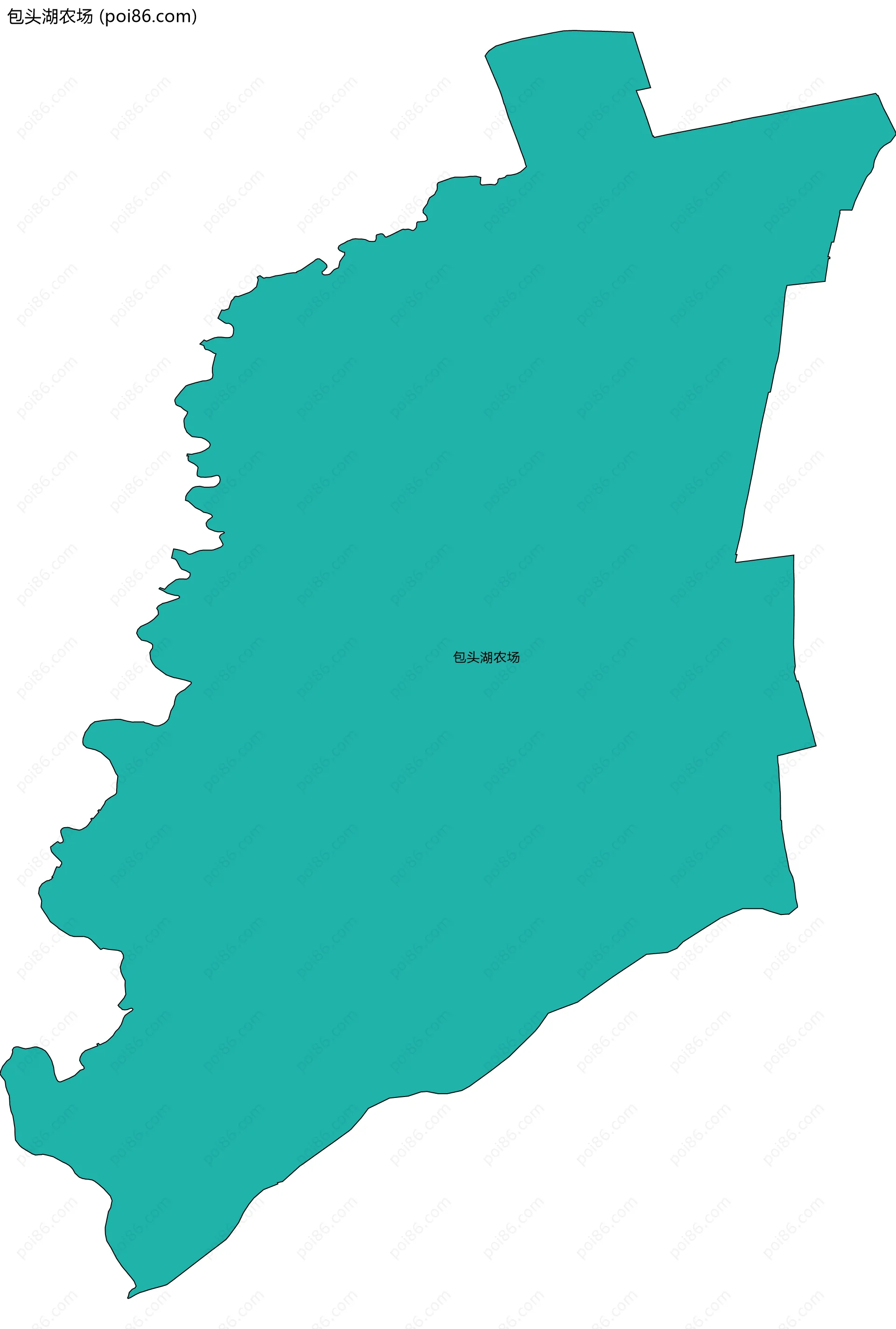 包头湖农场边界地图