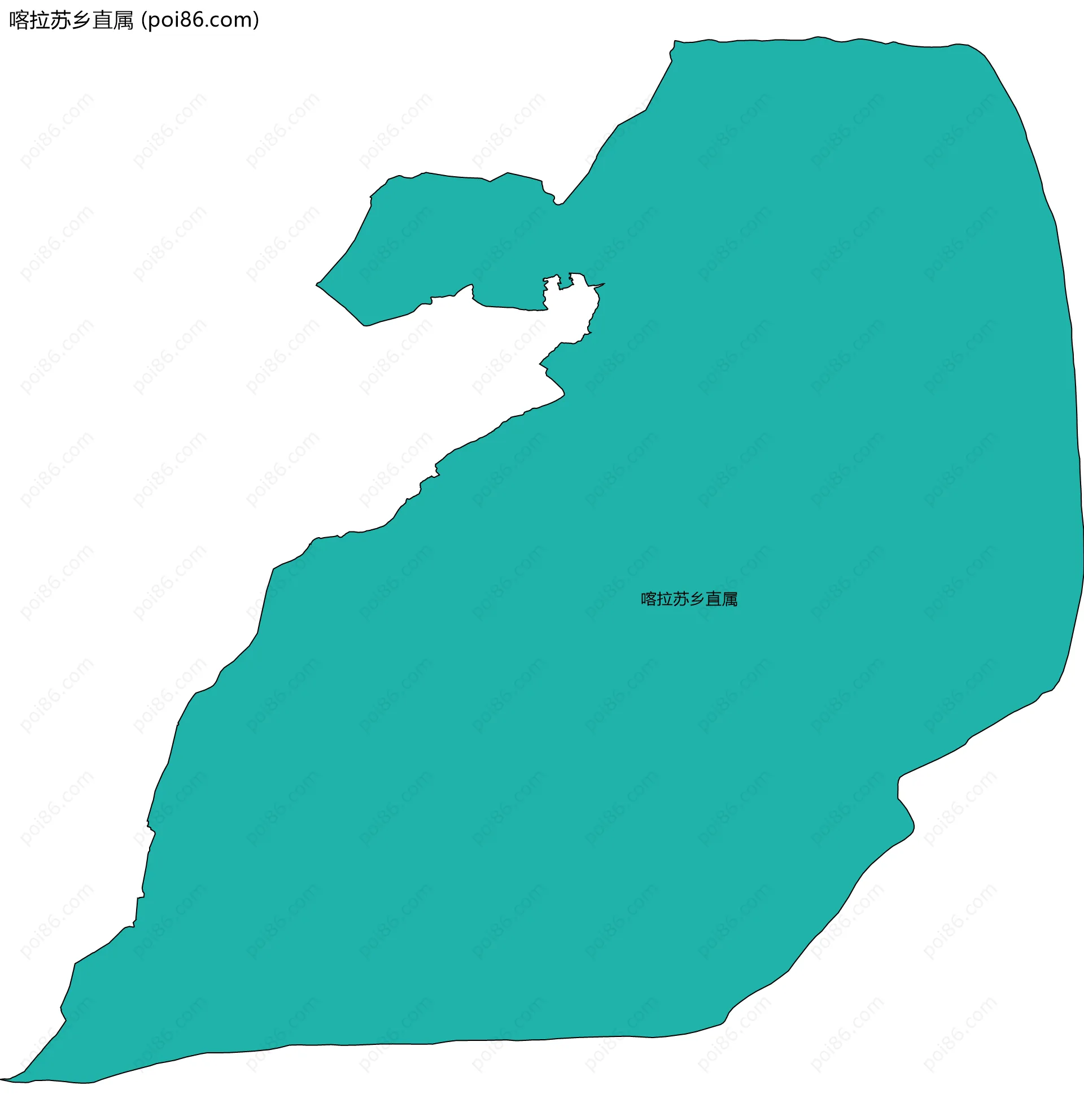 喀拉苏乡直属边界地图