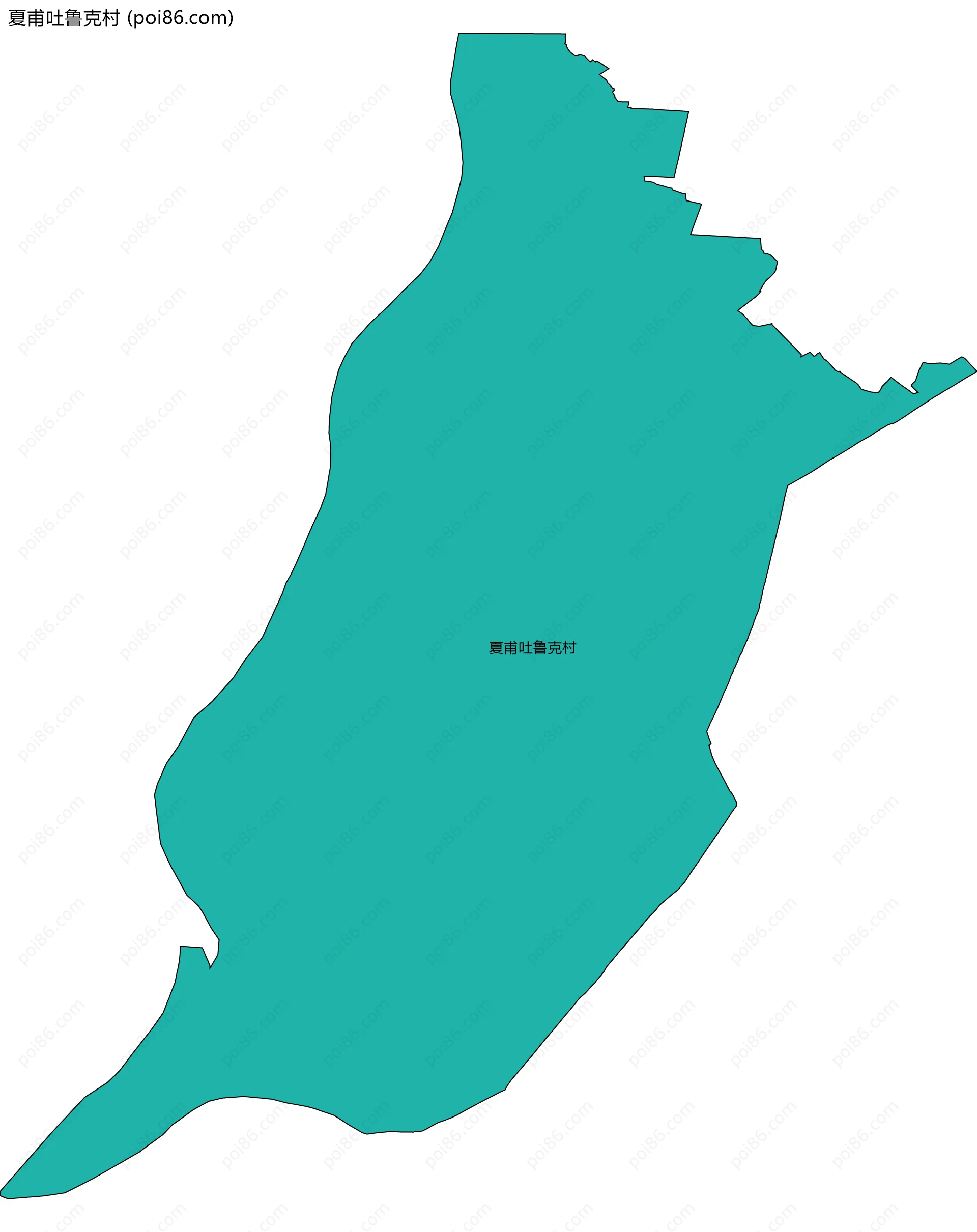夏甫吐鲁克村边界地图