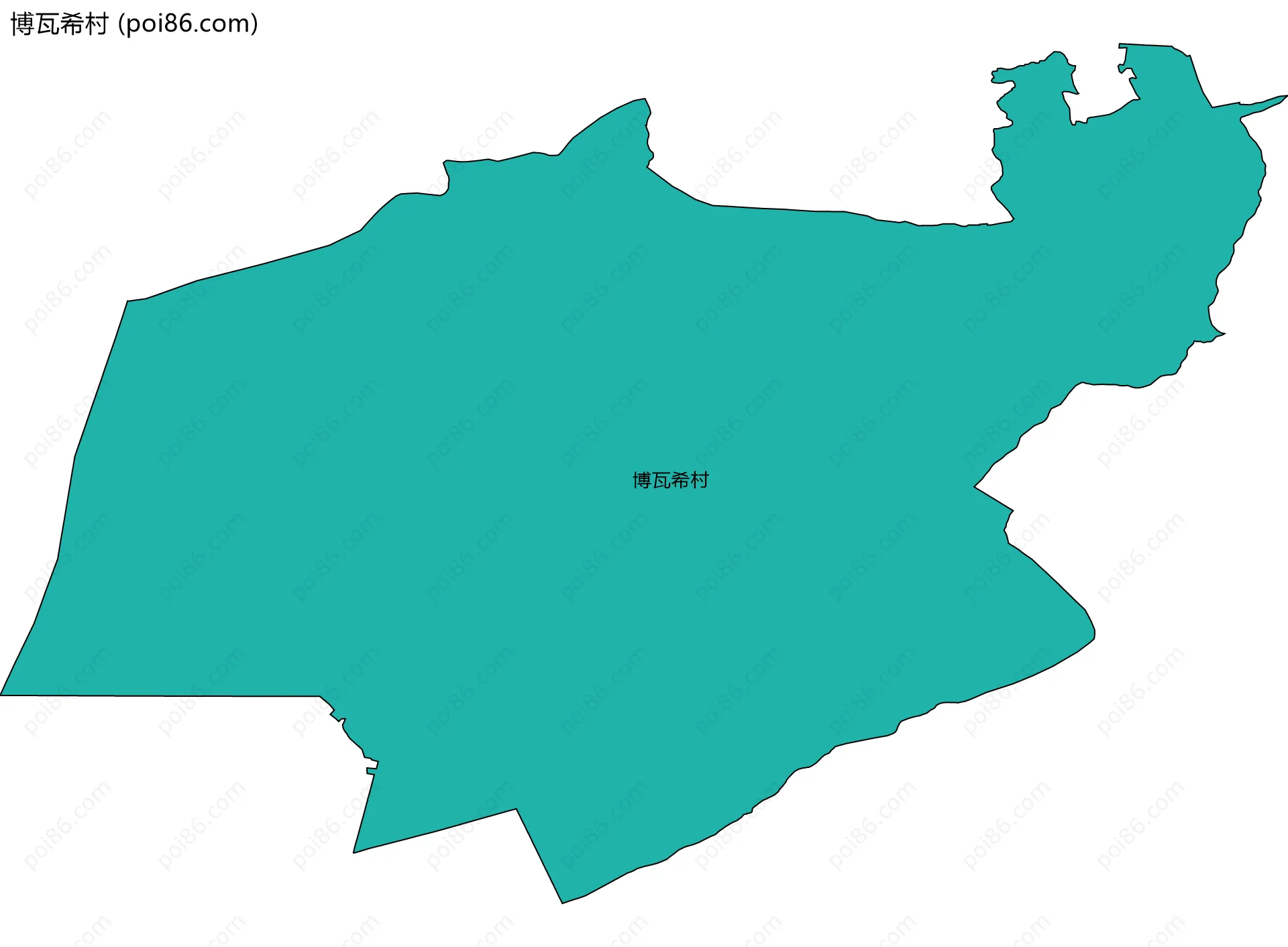 博瓦希村边界地图