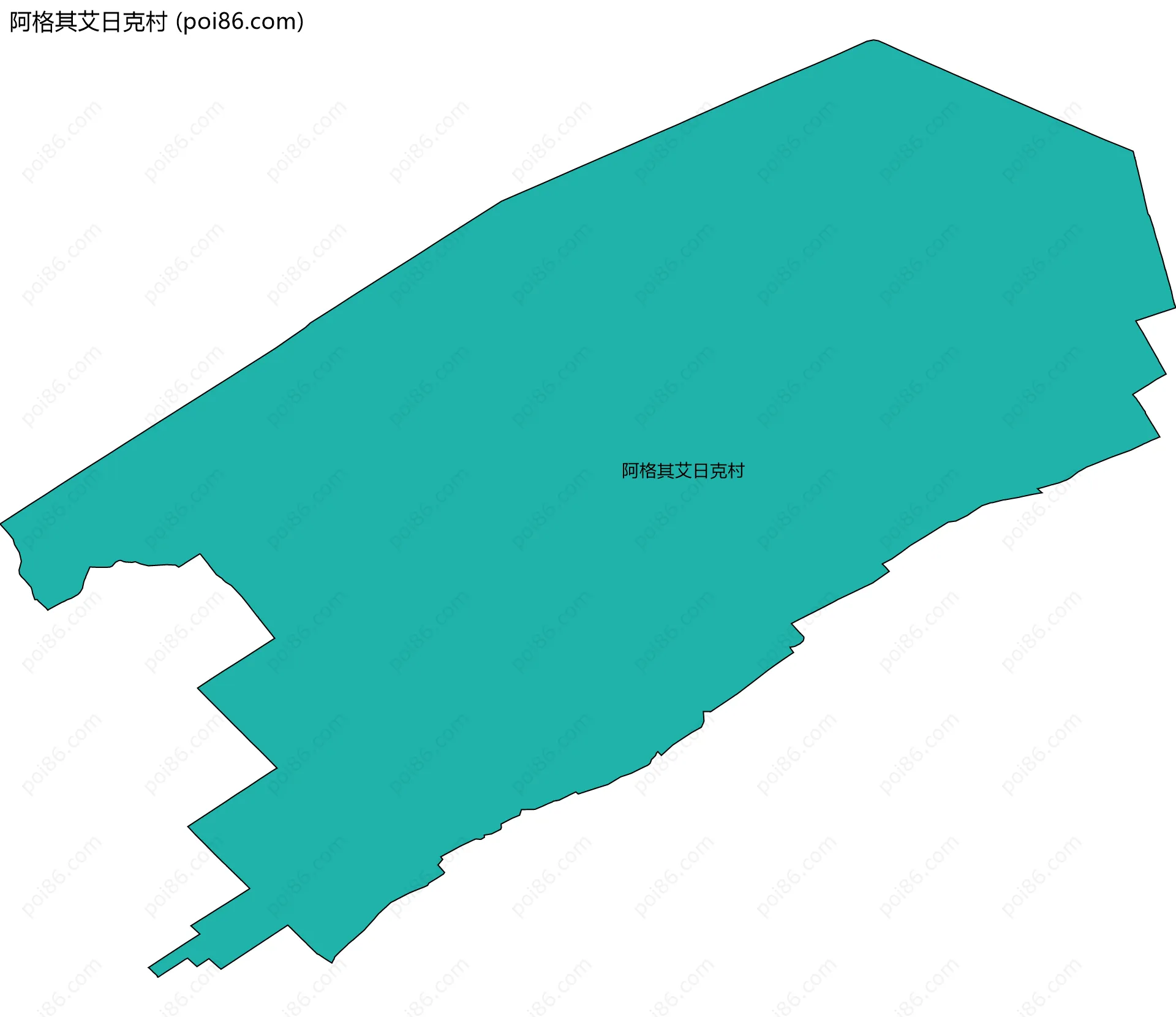 阿格其艾日克村边界地图