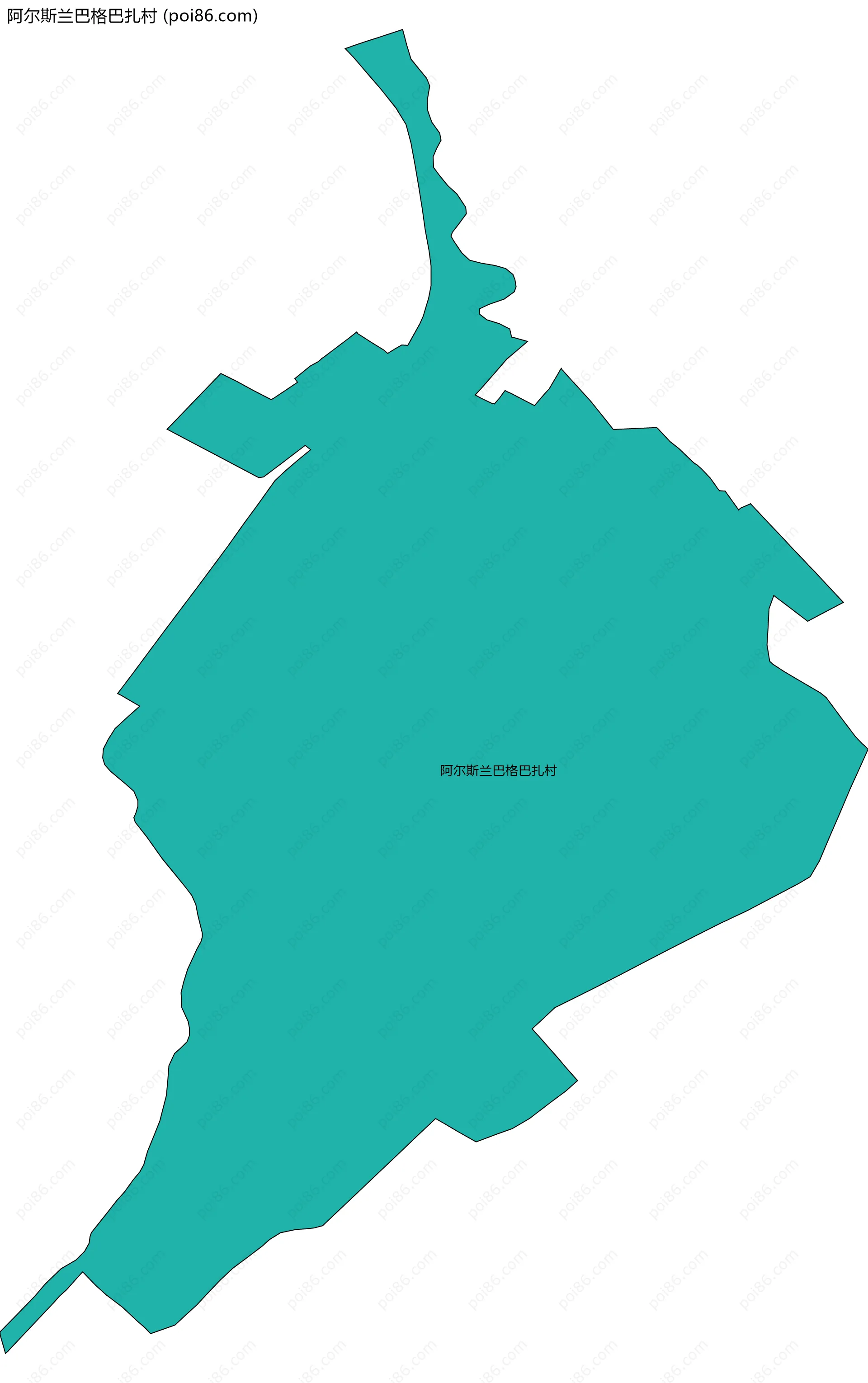 阿尔斯兰巴格巴扎村边界地图