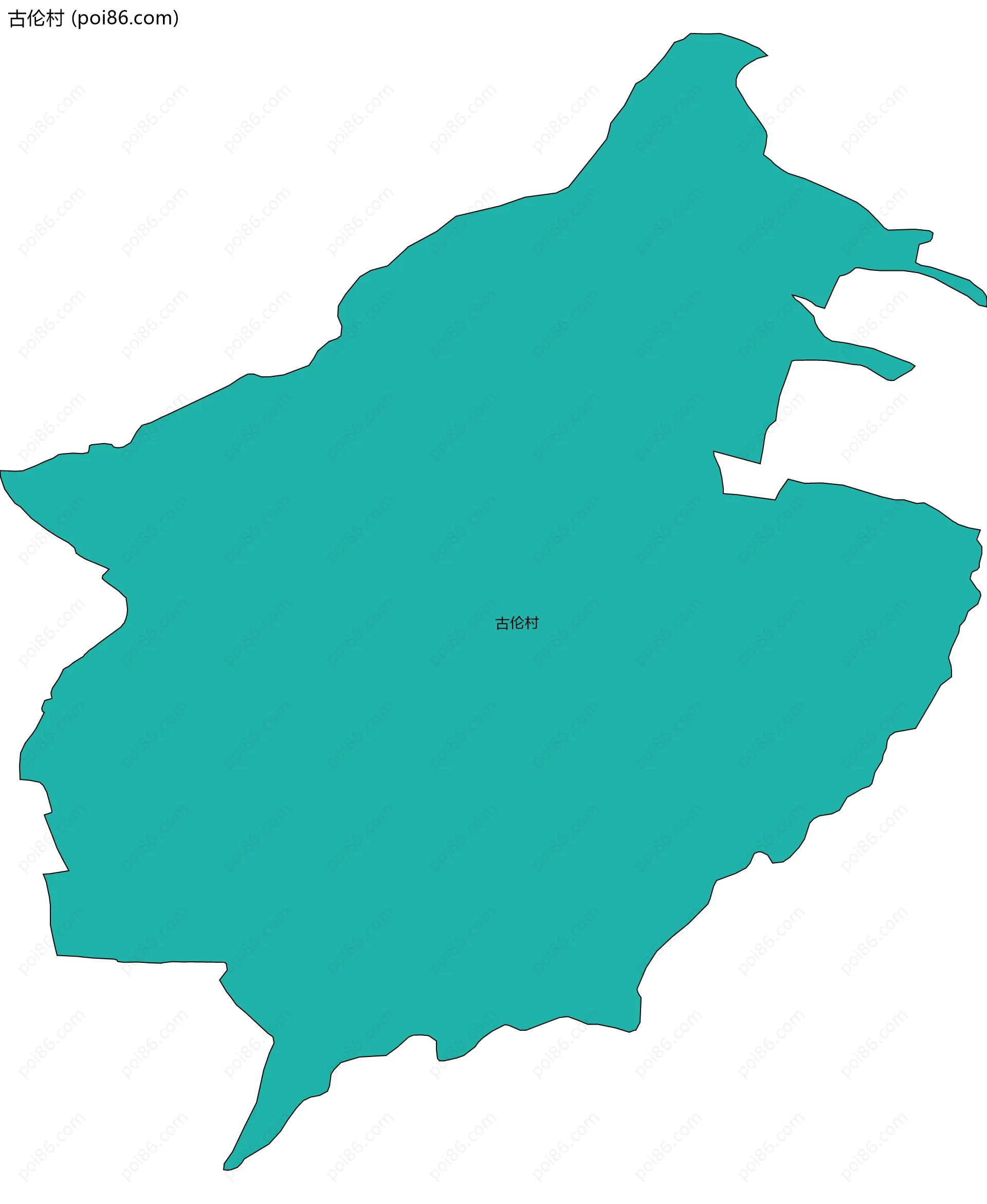 古伦村边界地图