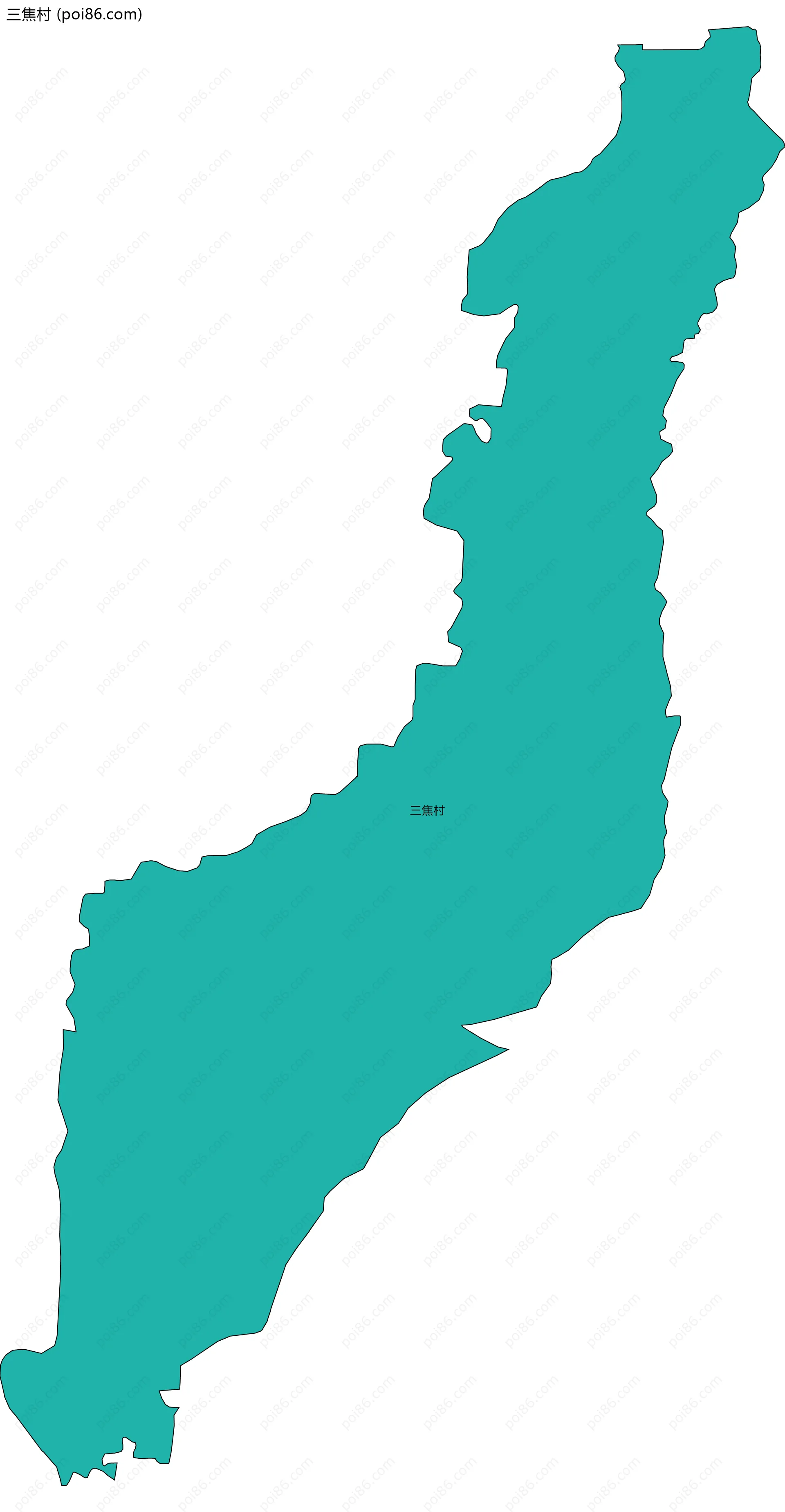 三焦村边界地图