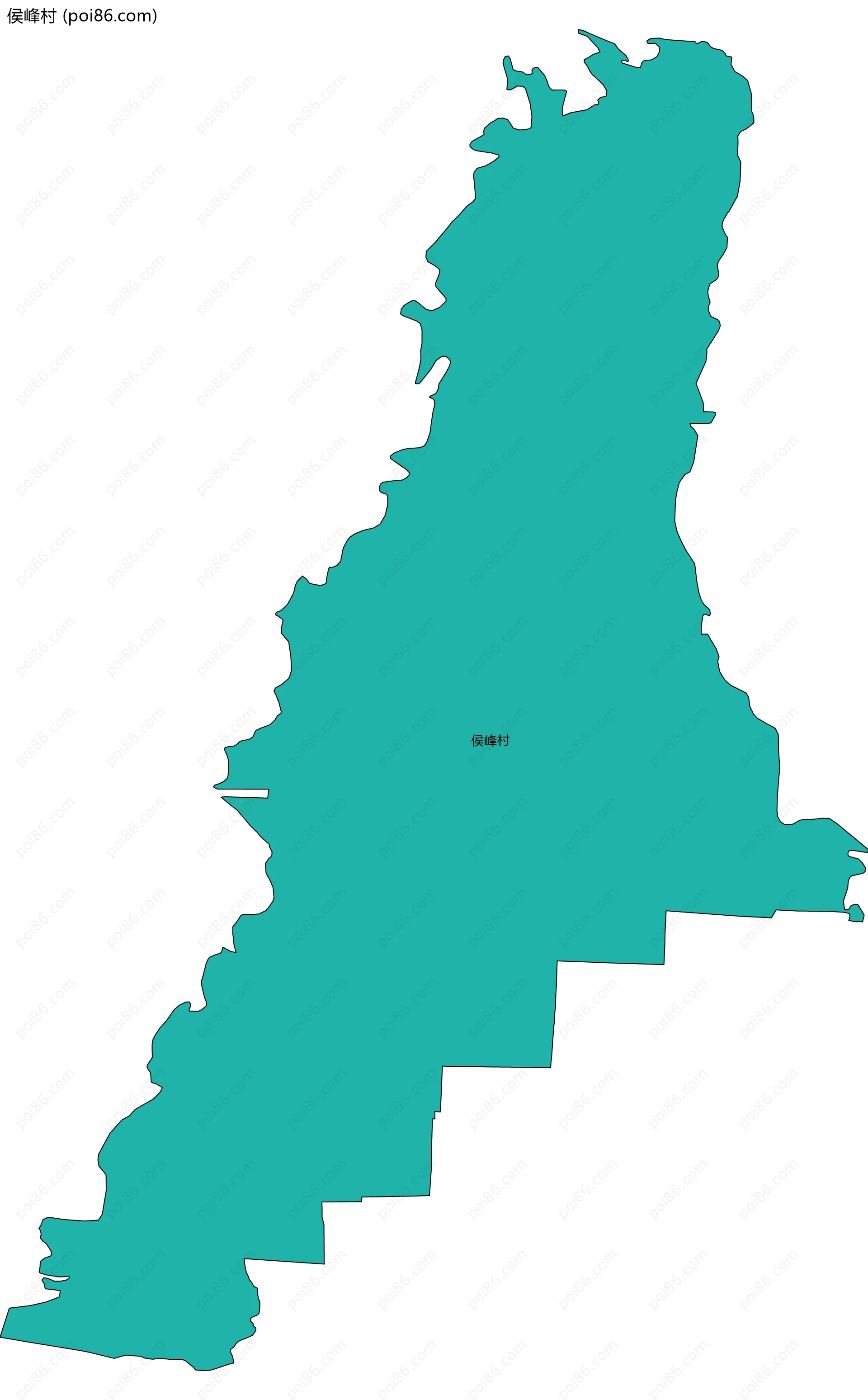 侯峰村边界地图