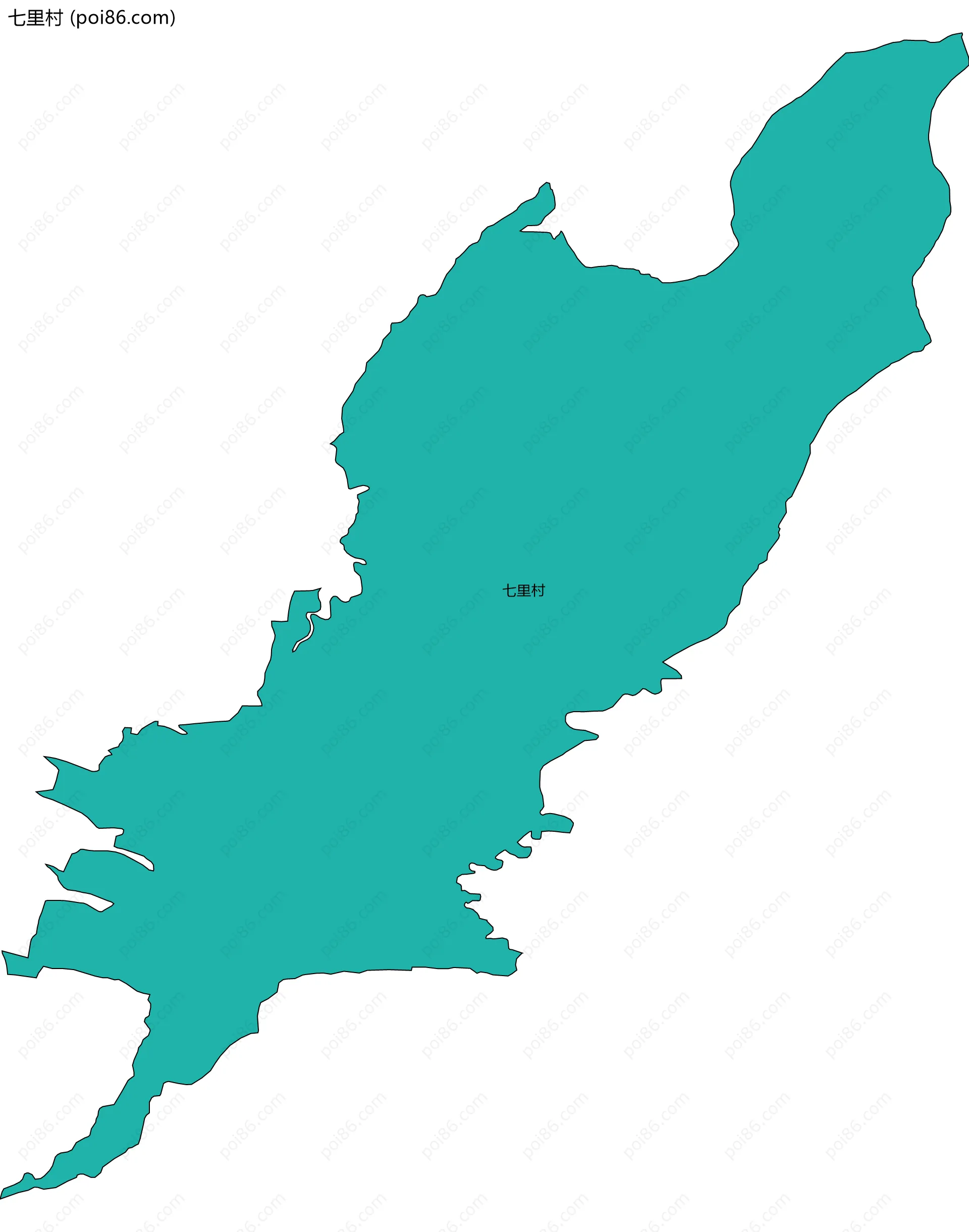 七里村边界地图