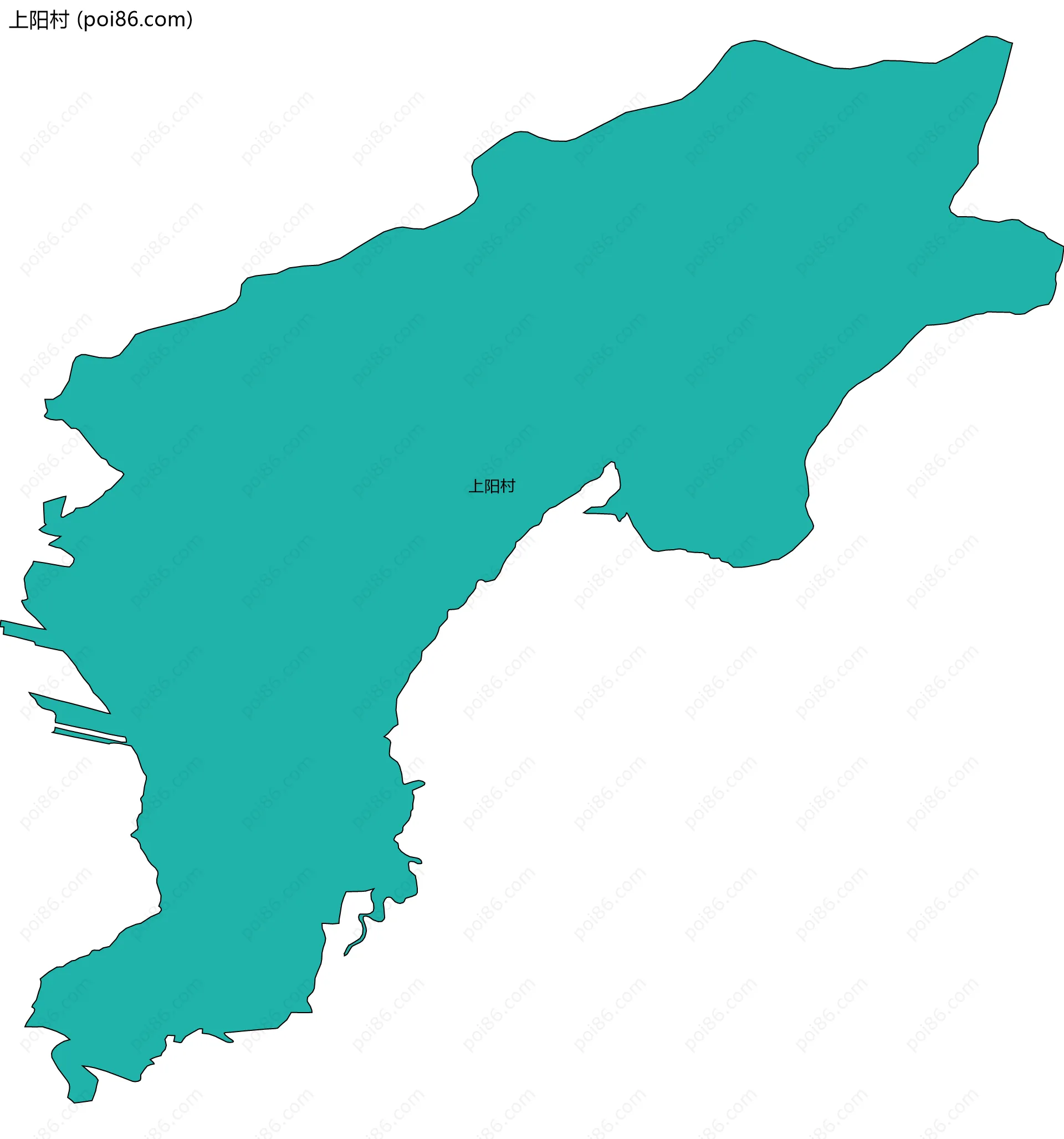 上阳村边界地图
