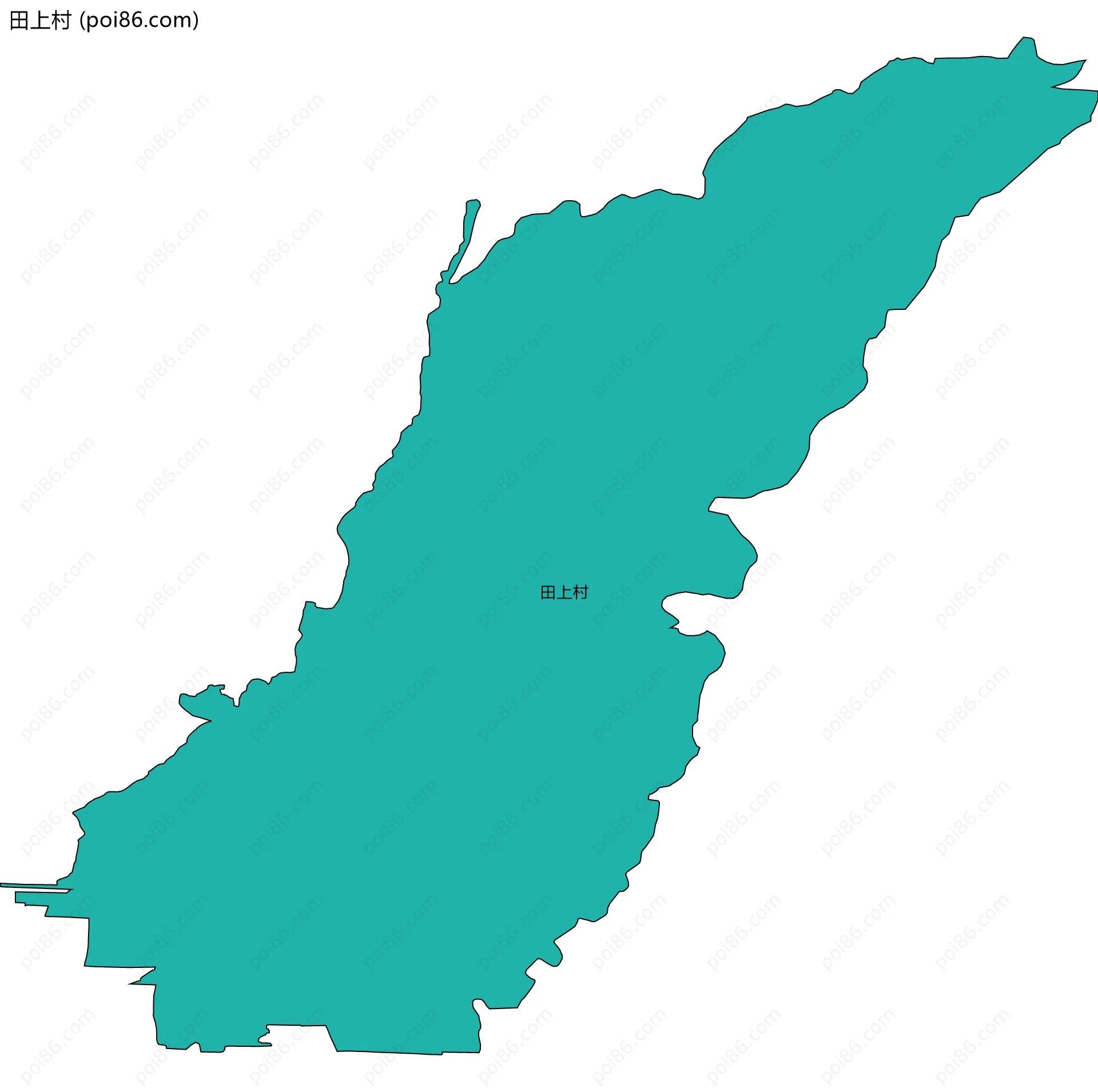 田上村边界地图