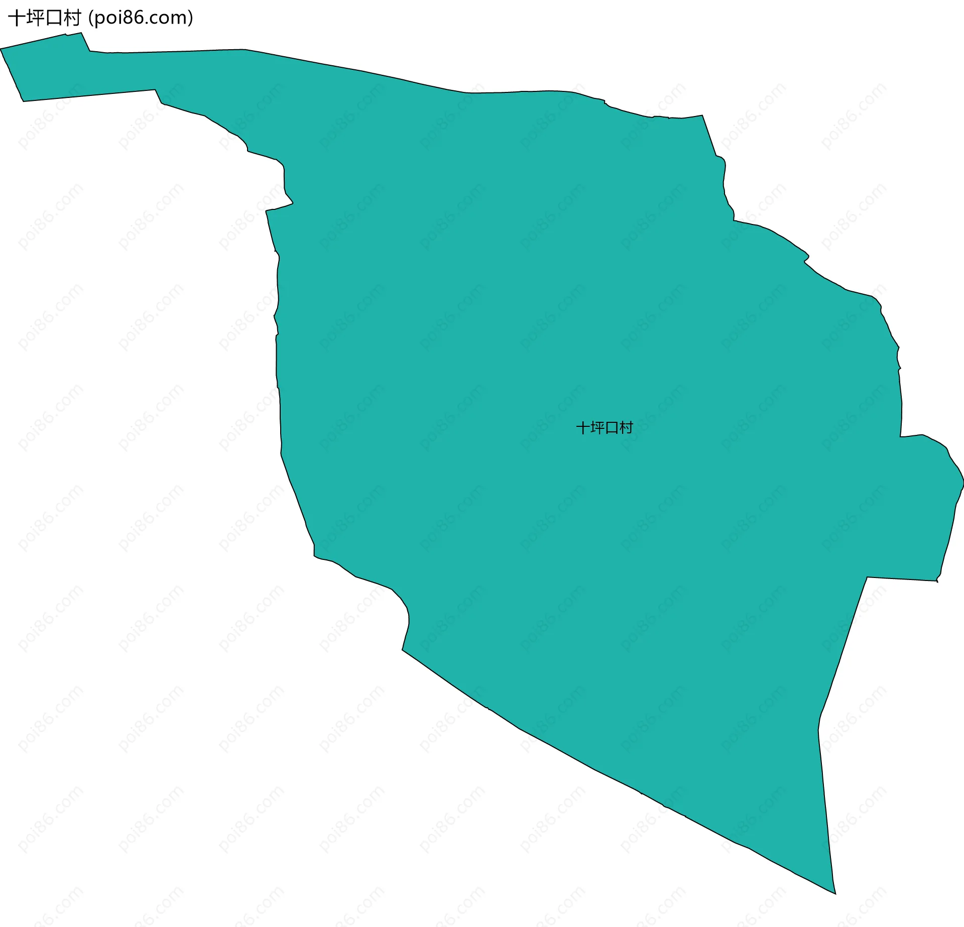 十坪口村边界地图