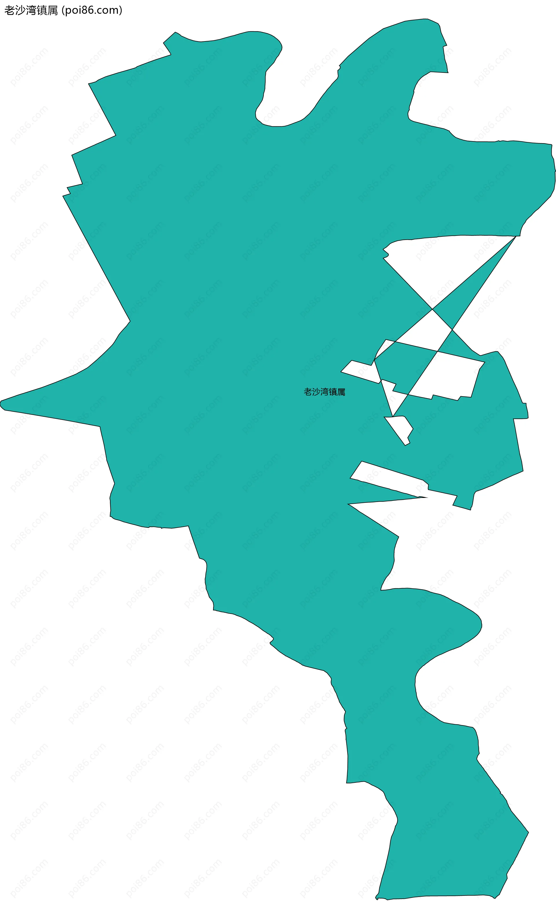 老沙湾镇属边界地图