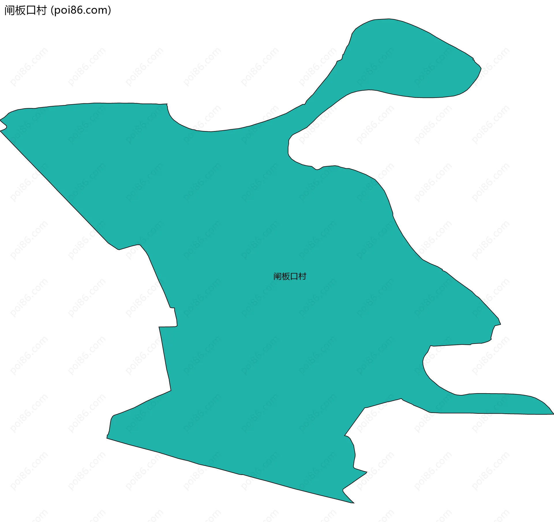 闸板口村边界地图