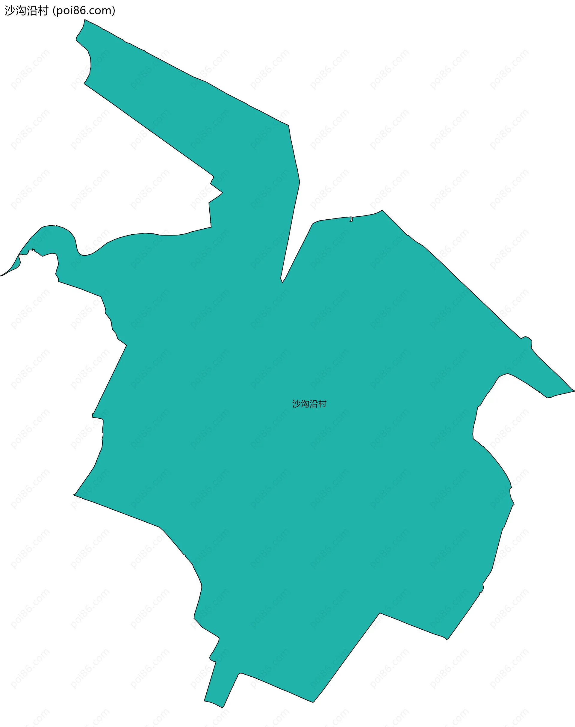 沙沟沿村边界地图