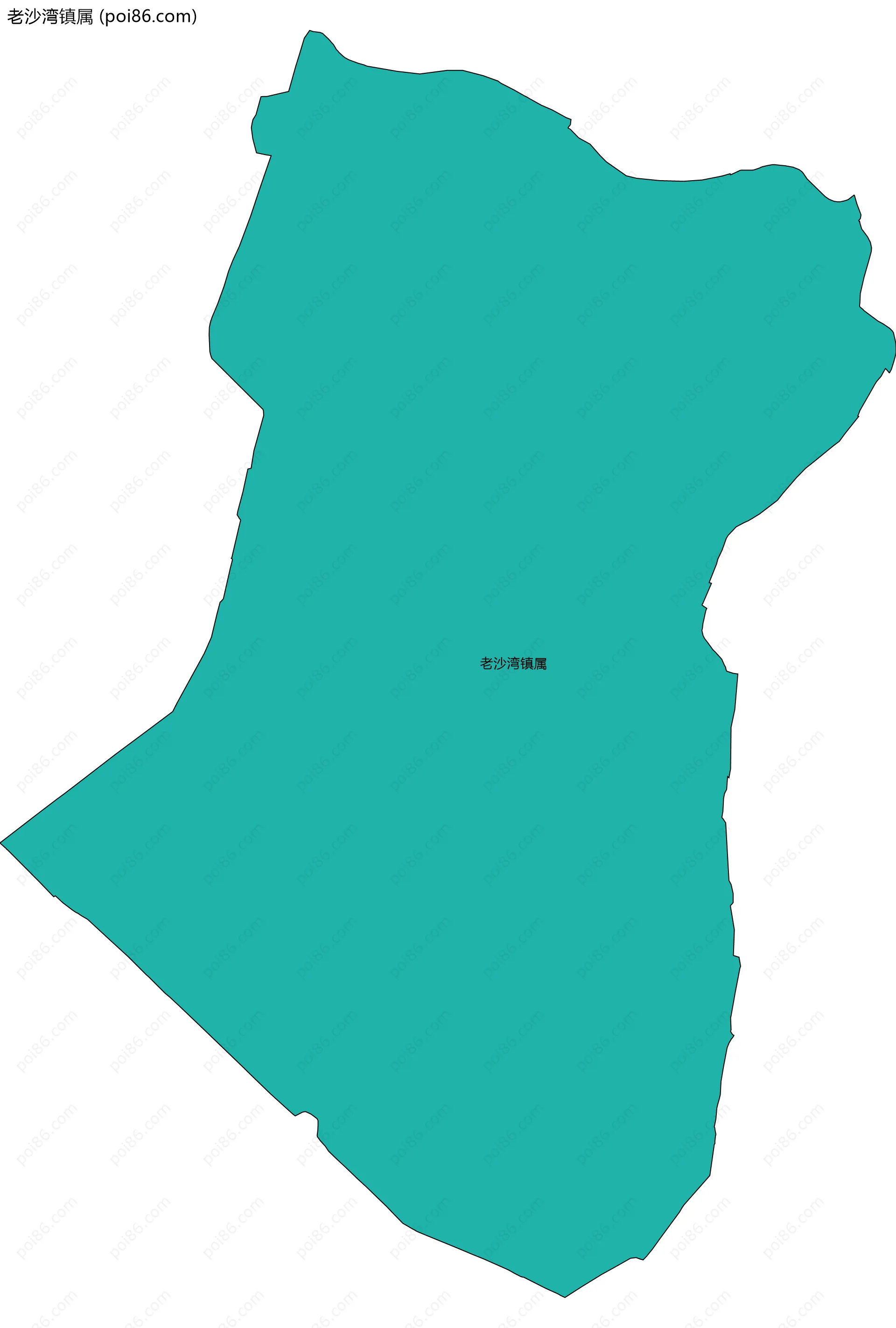 老沙湾镇属边界地图