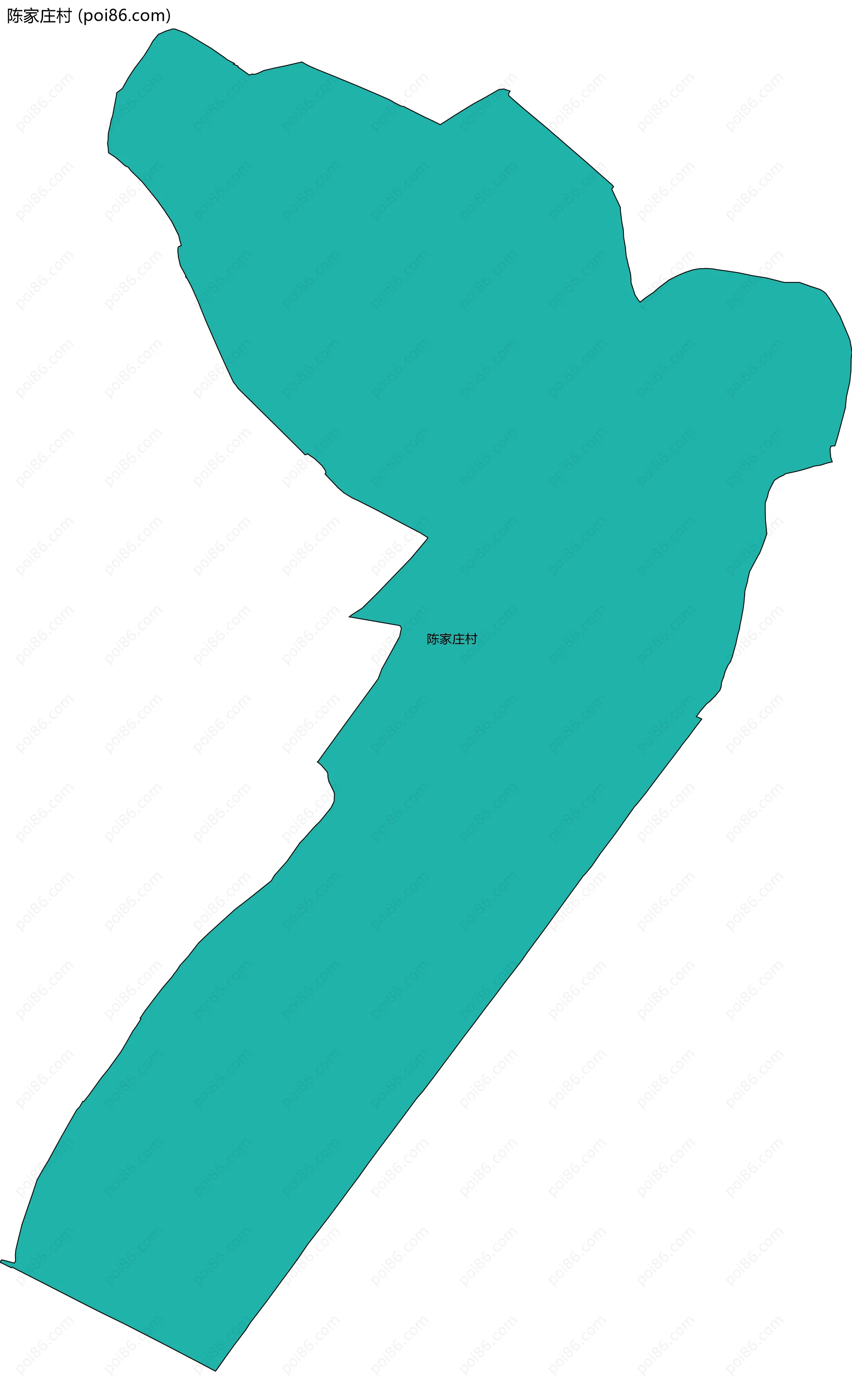 陈家庄村边界地图