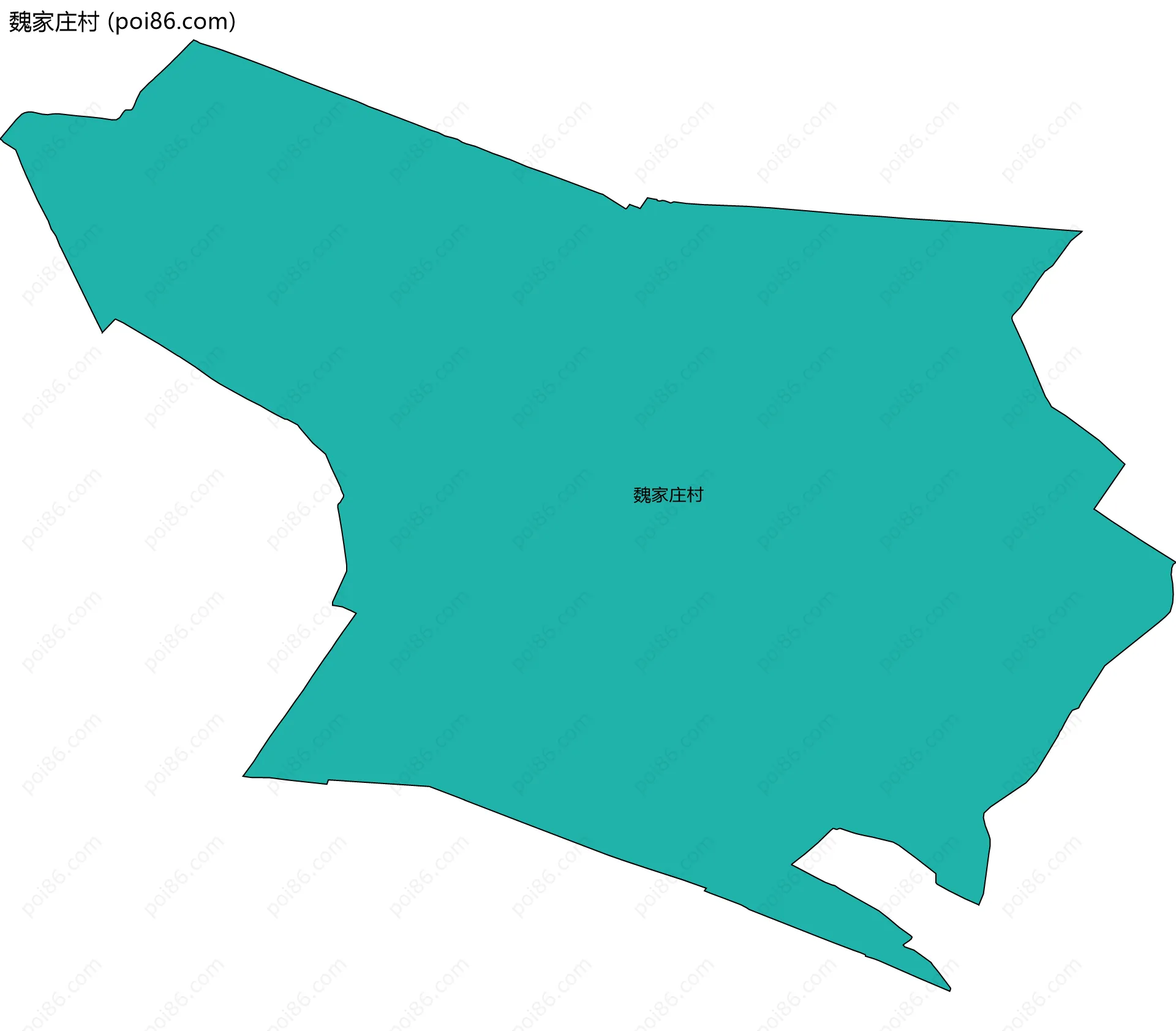 魏家庄村边界地图
