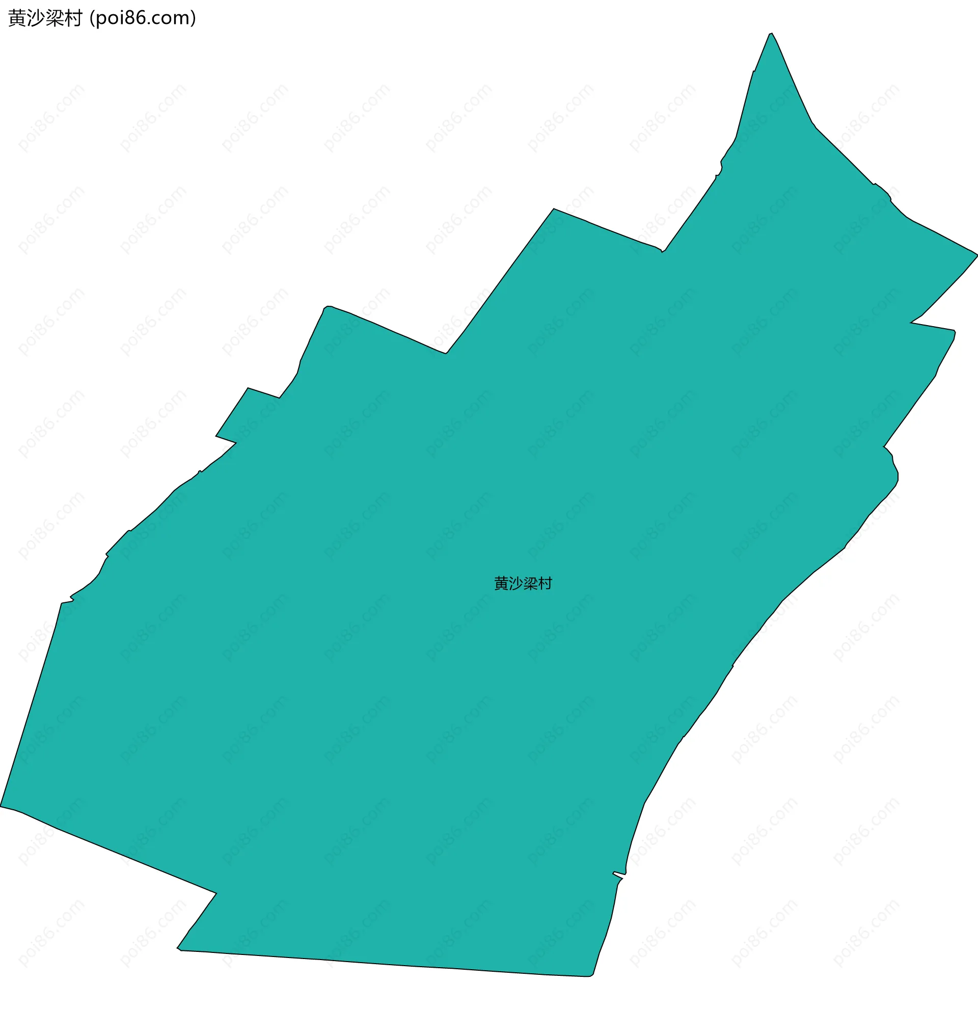 黄沙梁村边界地图