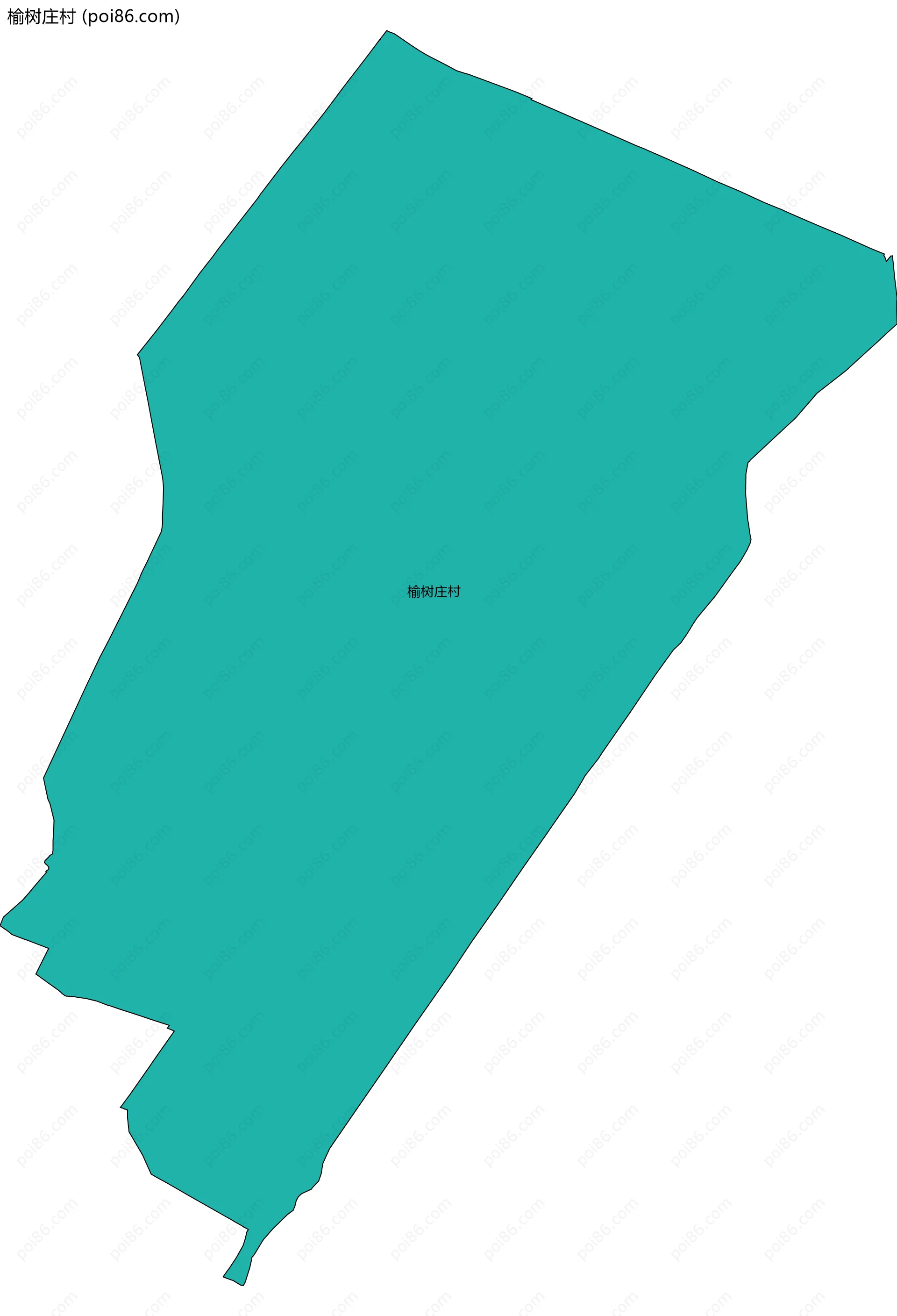 榆树庄村边界地图