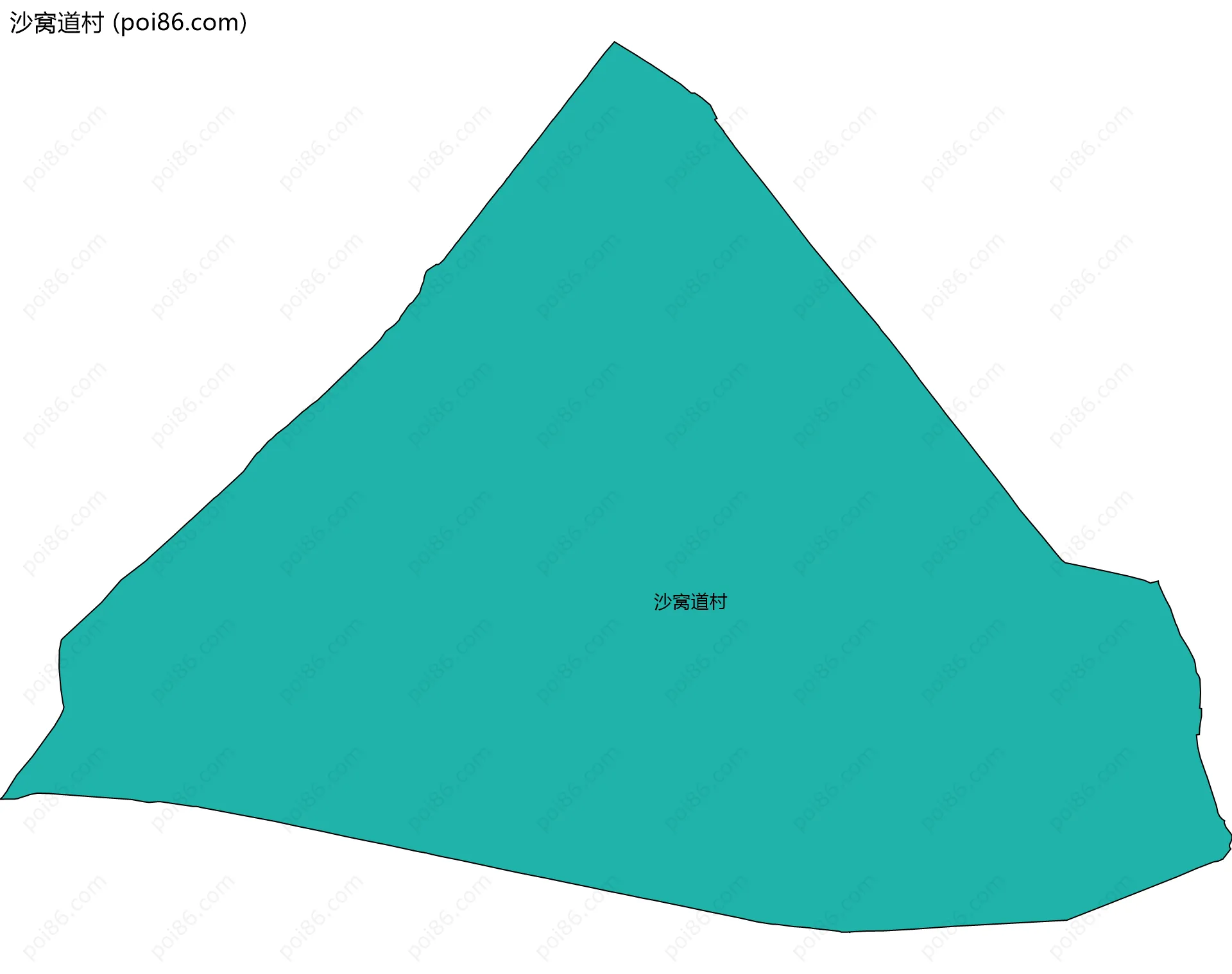沙窝道村边界地图