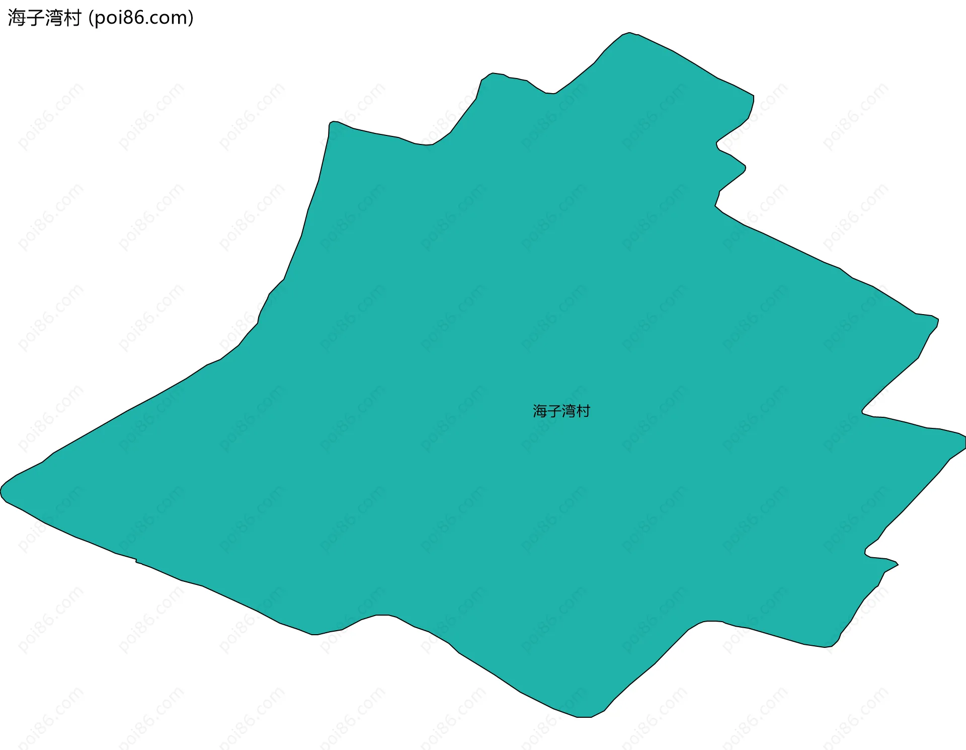 海子湾村边界地图