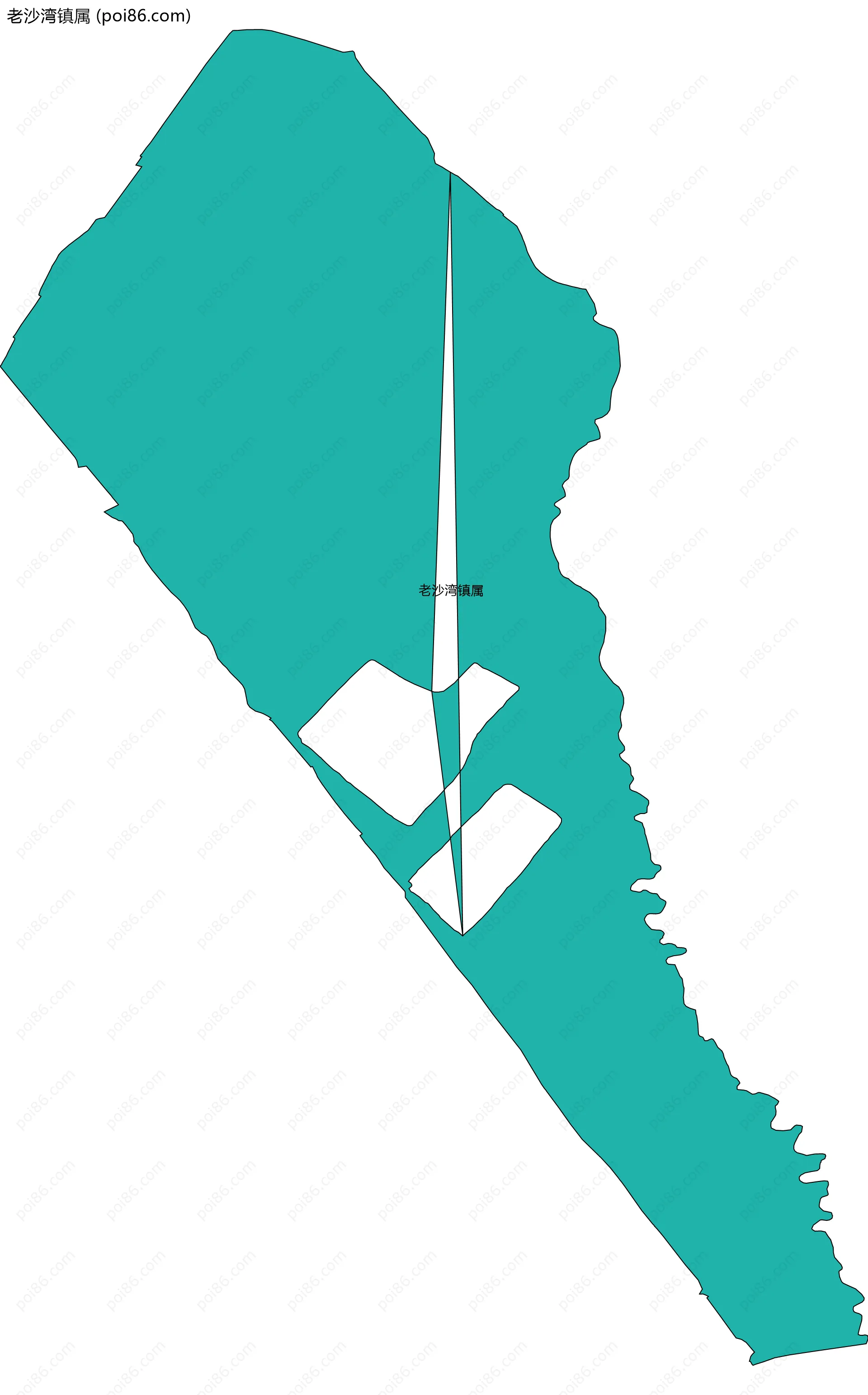 老沙湾镇属边界地图
