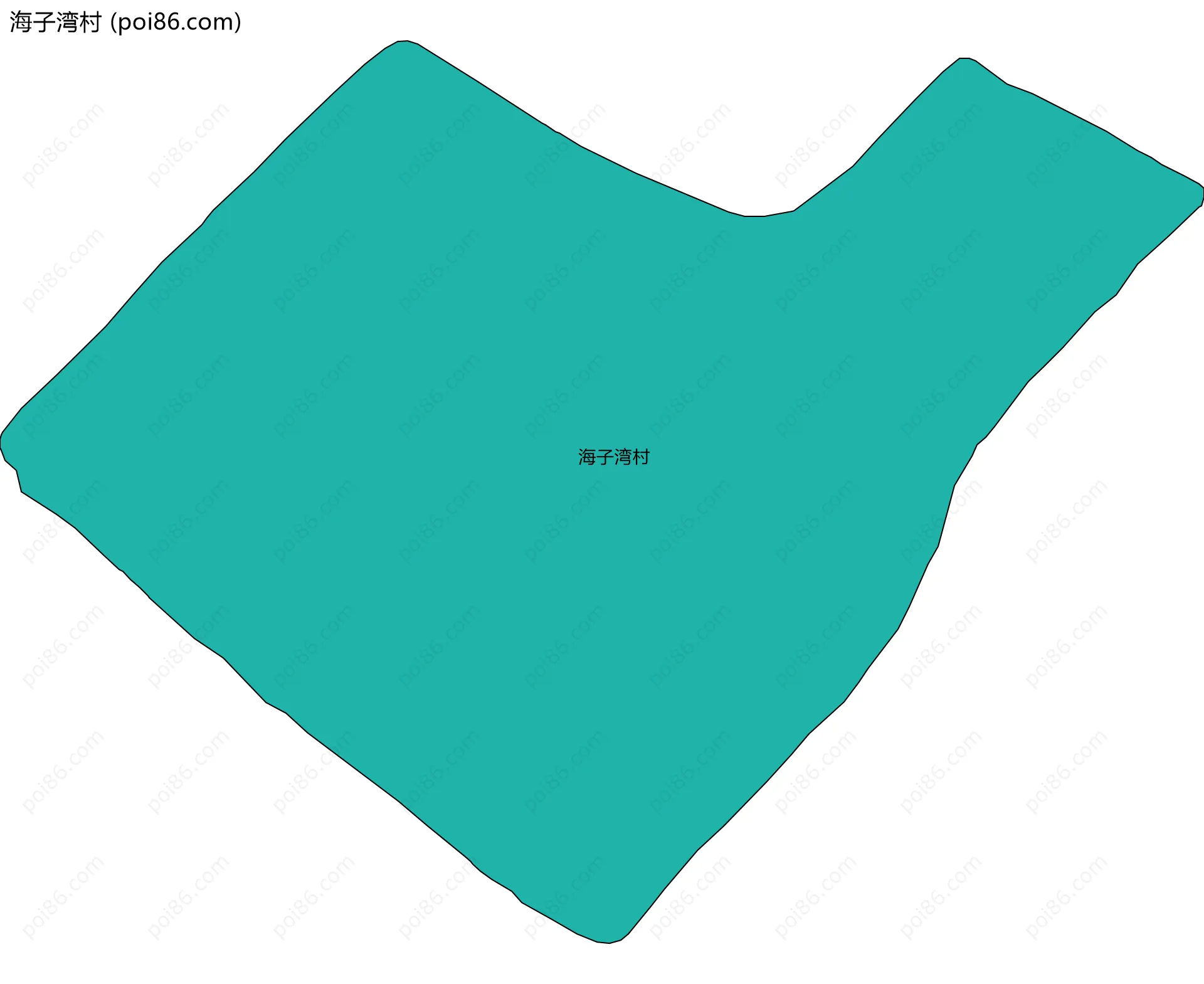 海子湾村边界地图