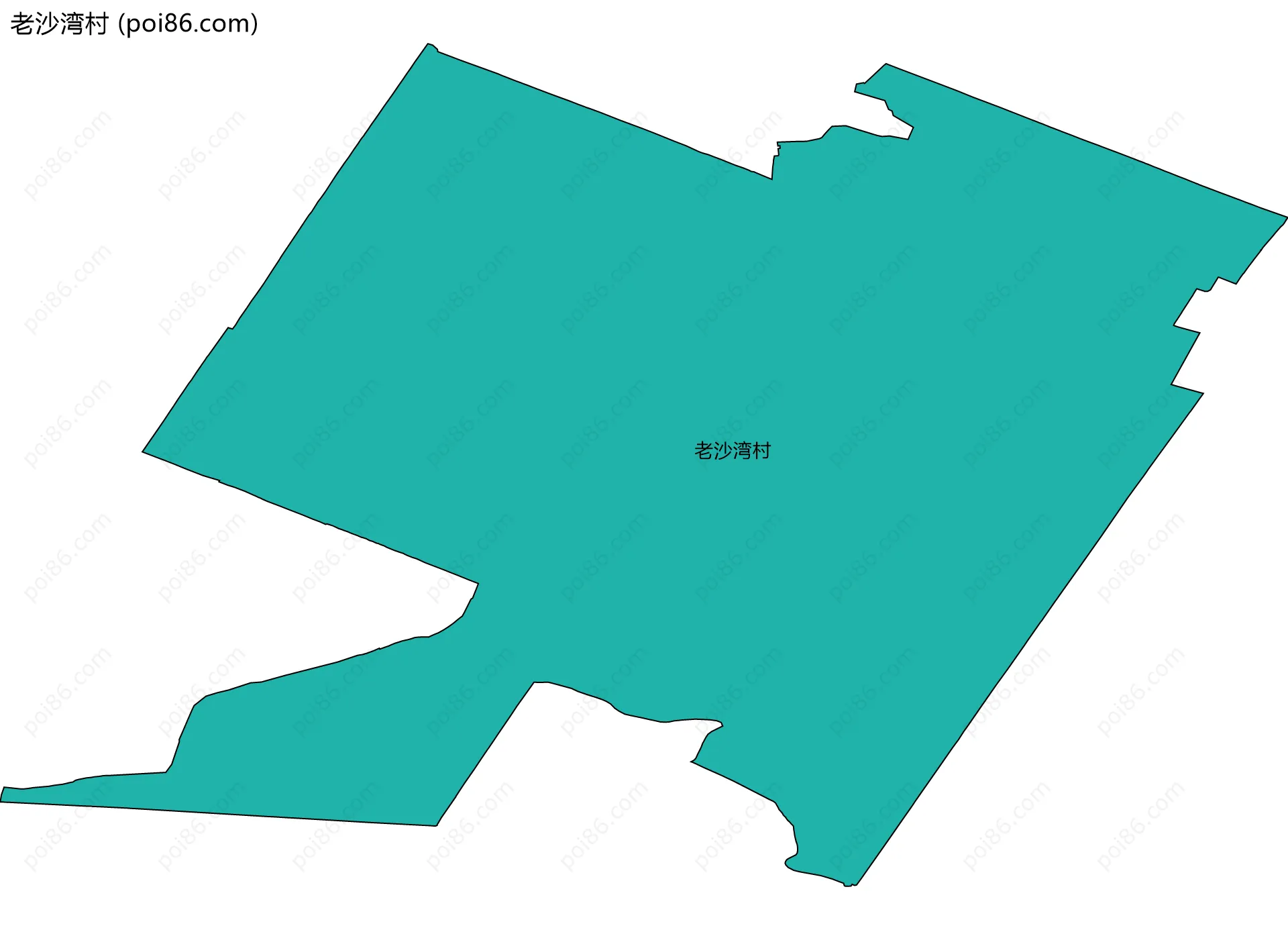 老沙湾村边界地图