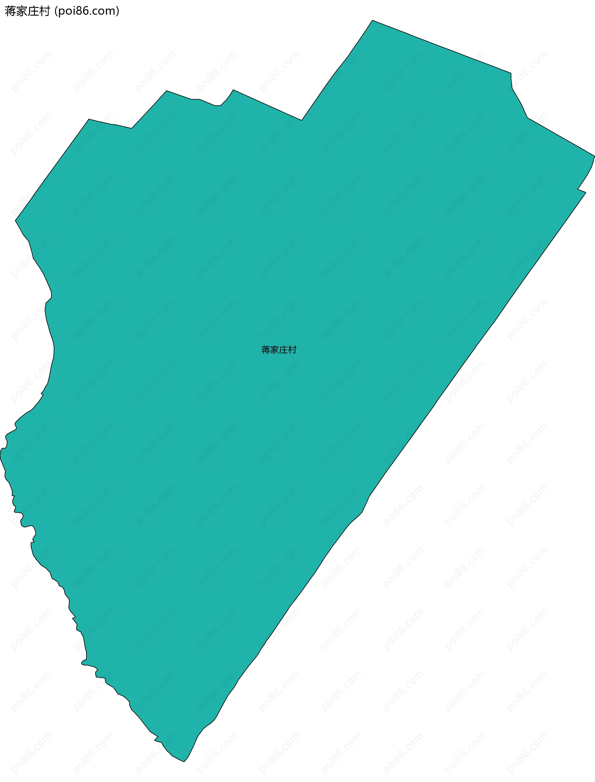 蒋家庄村边界地图