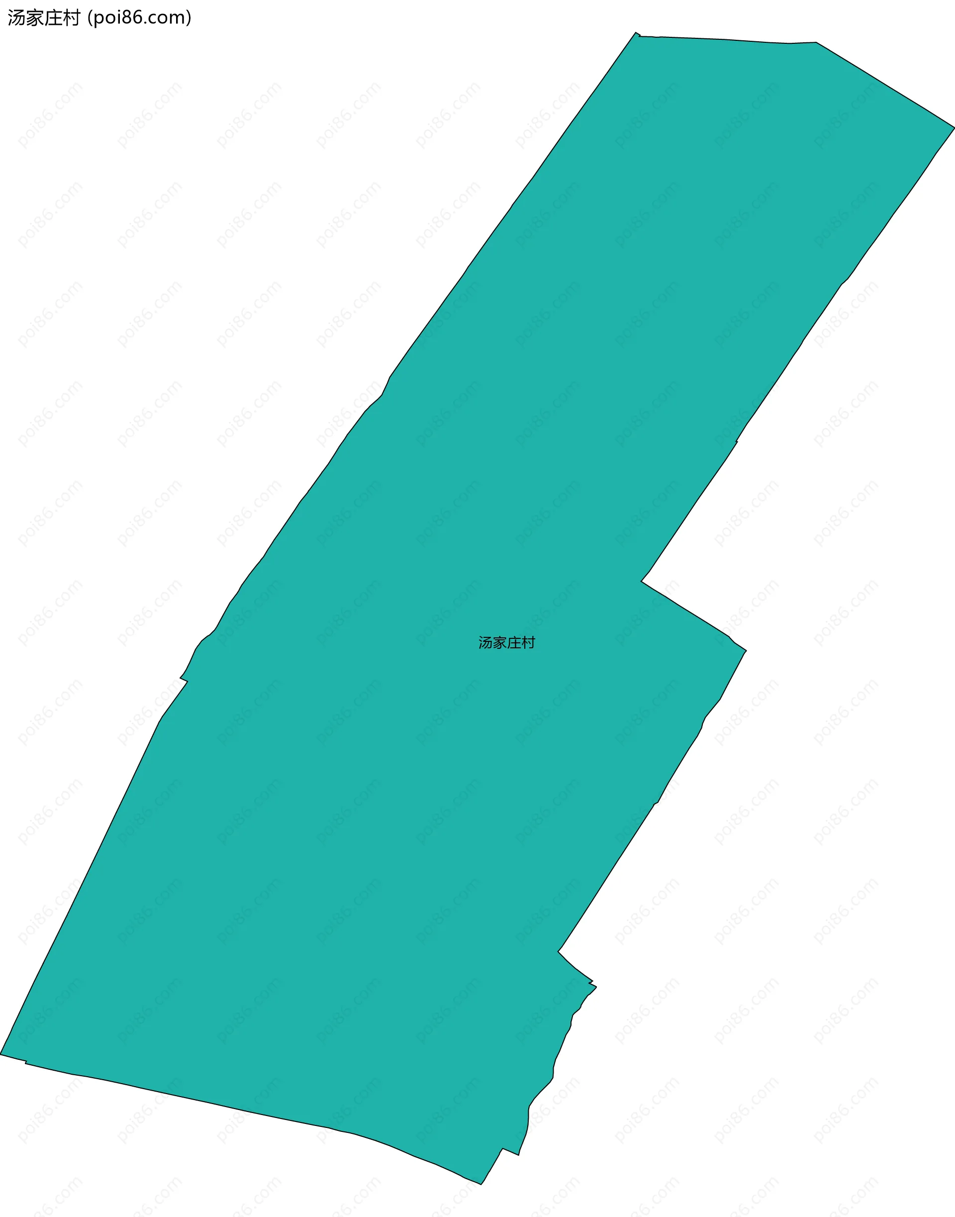 汤家庄村边界地图