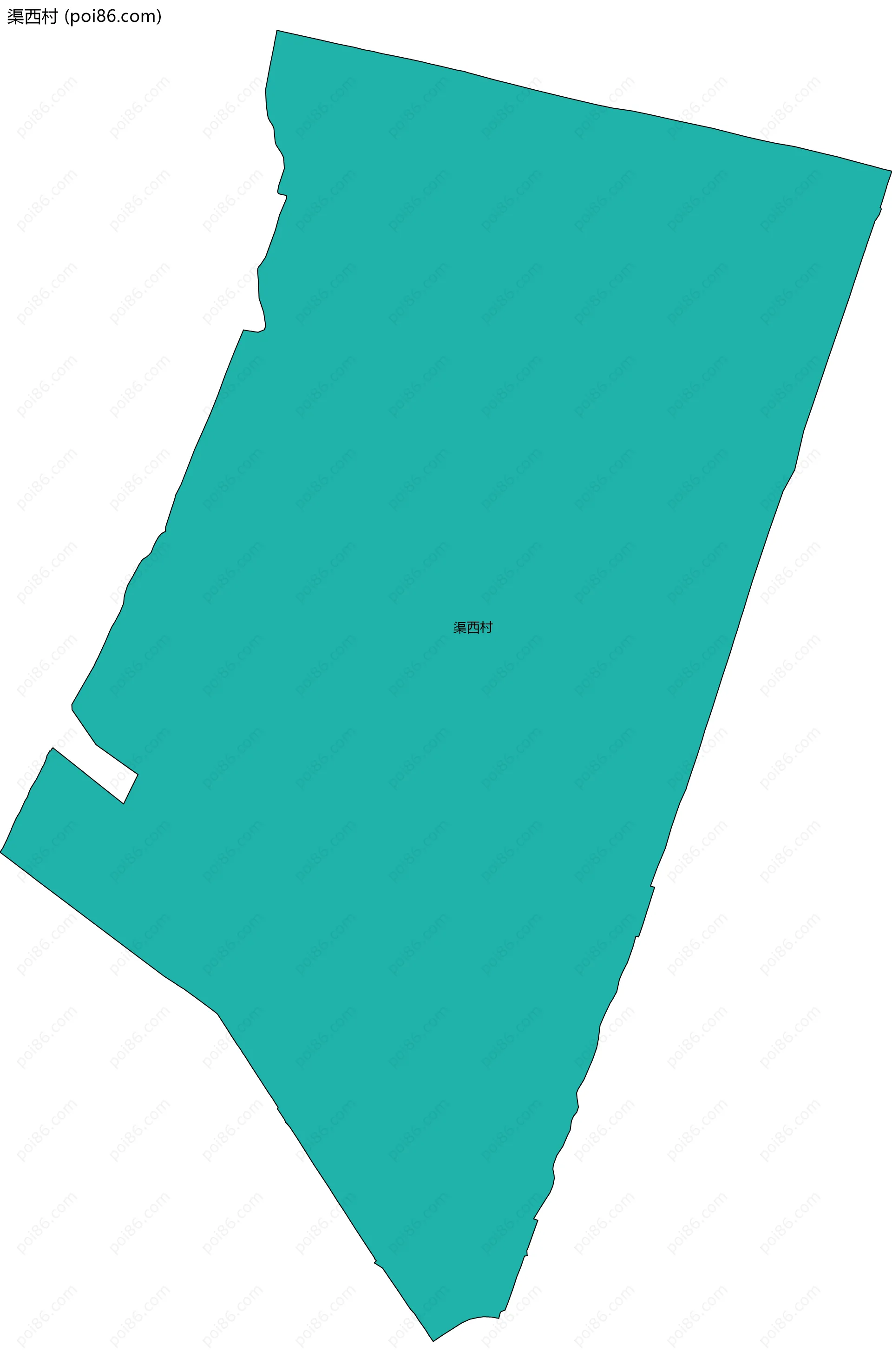 渠西村边界地图