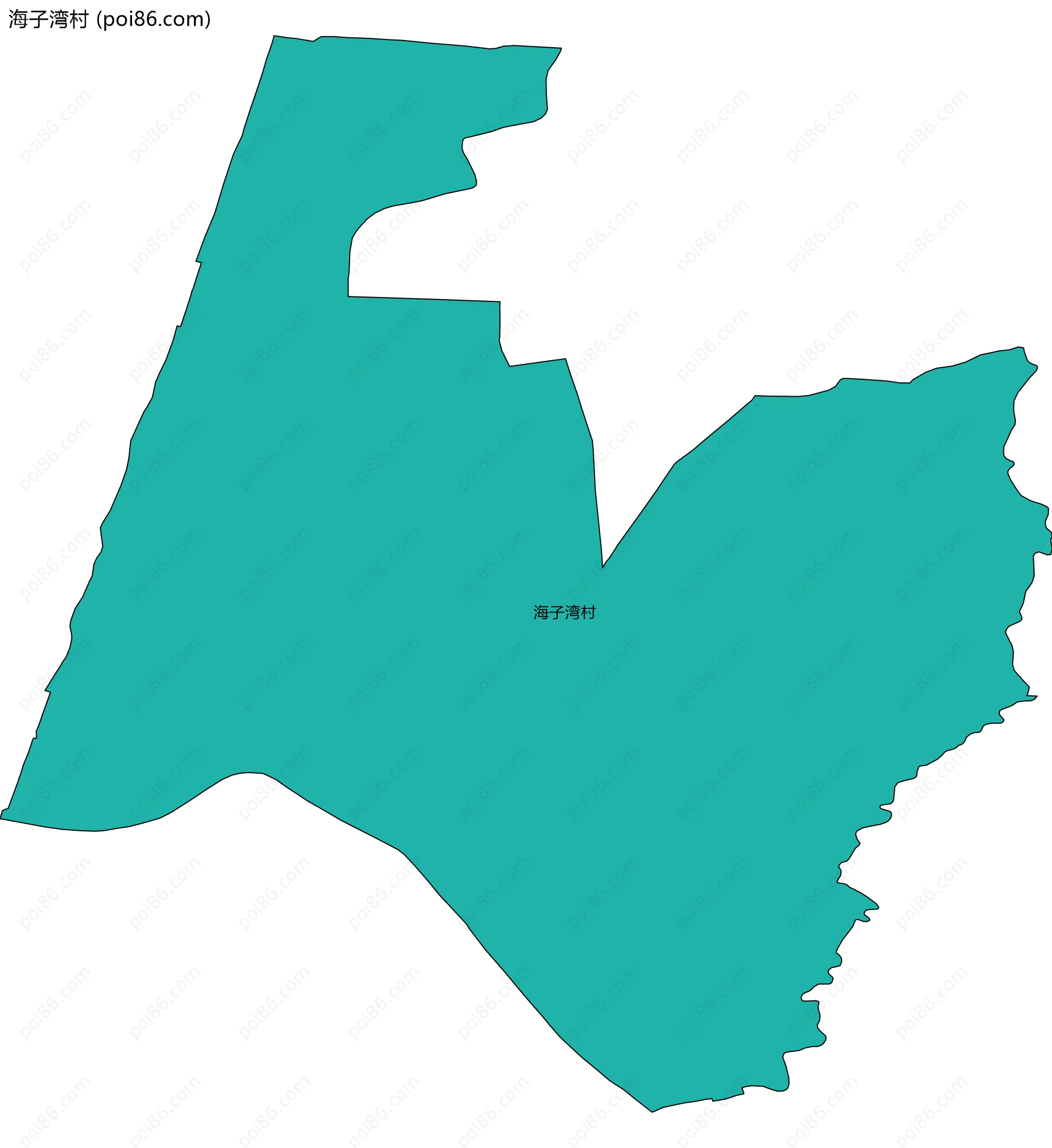 海子湾村边界地图