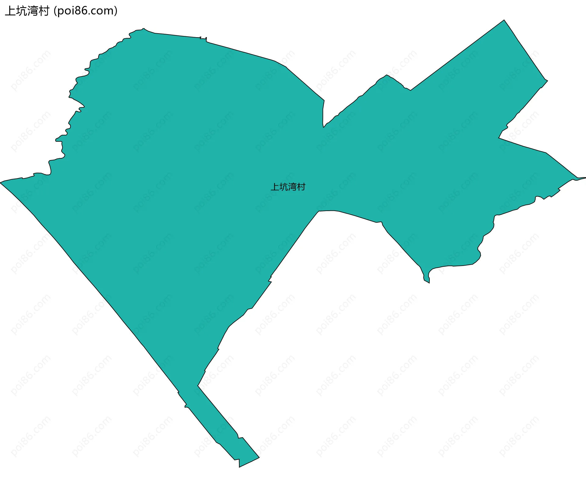 上坑湾村边界地图