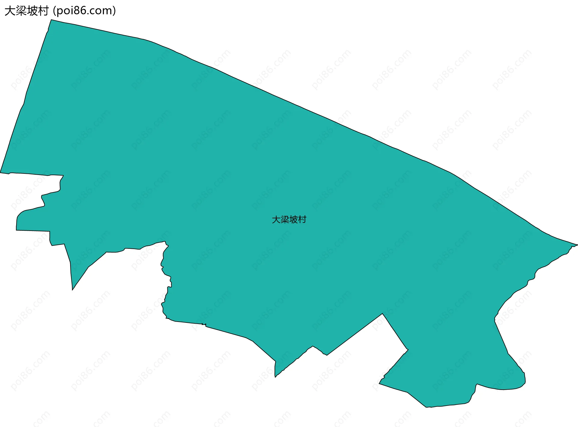 大梁坡村边界地图