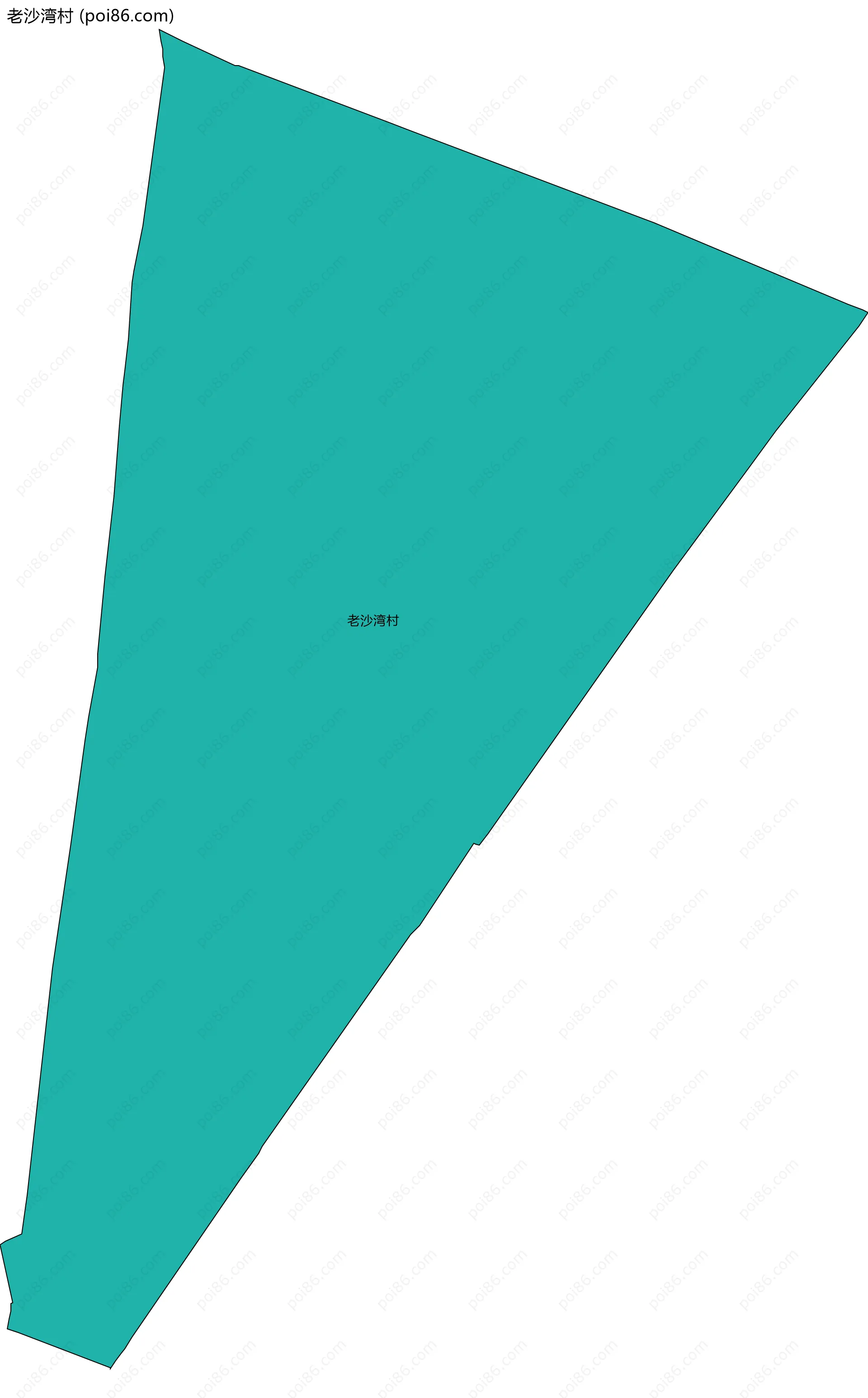 老沙湾村边界地图