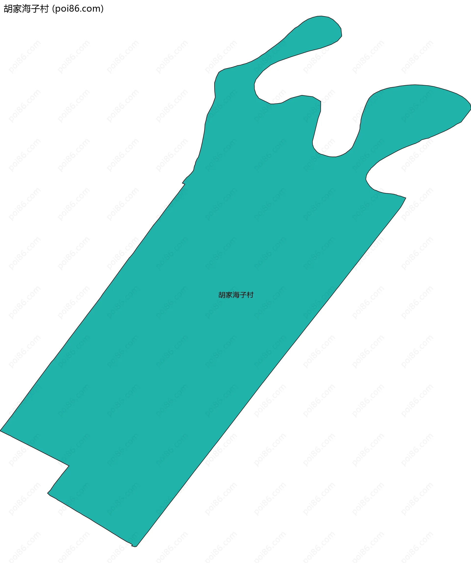 胡家海子村边界地图