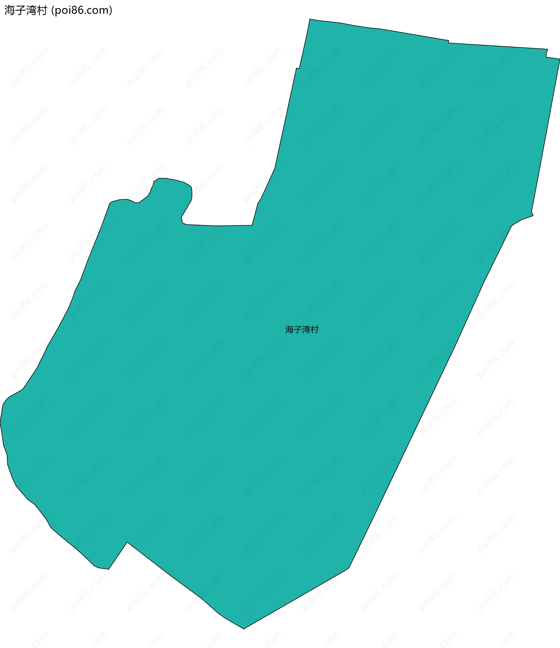 海子湾村边界地图