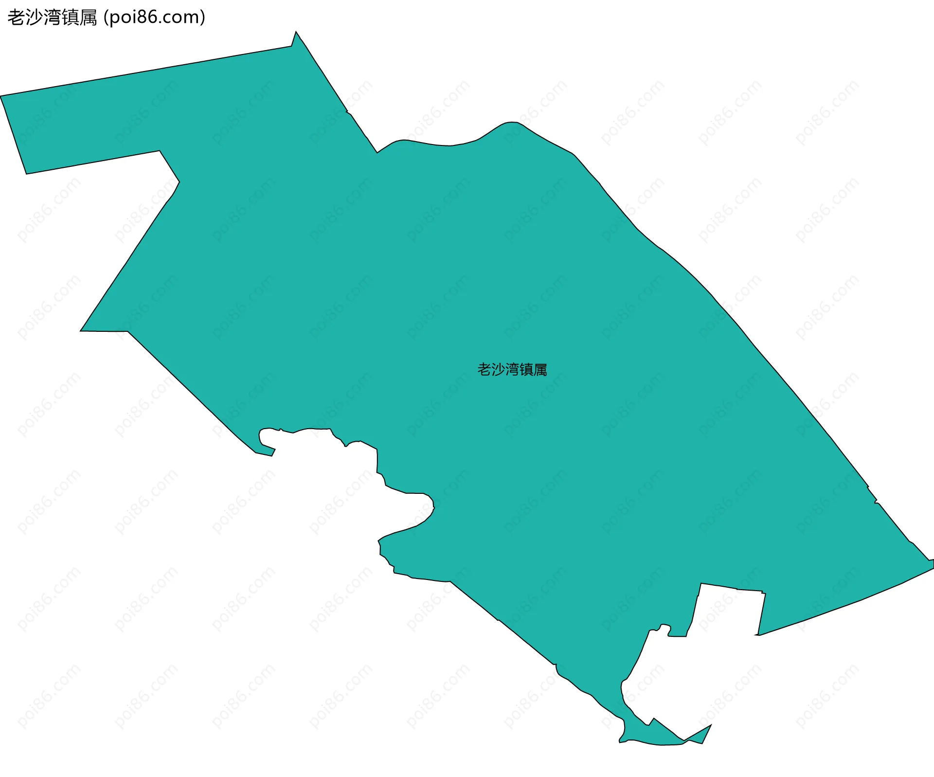 老沙湾镇属边界地图