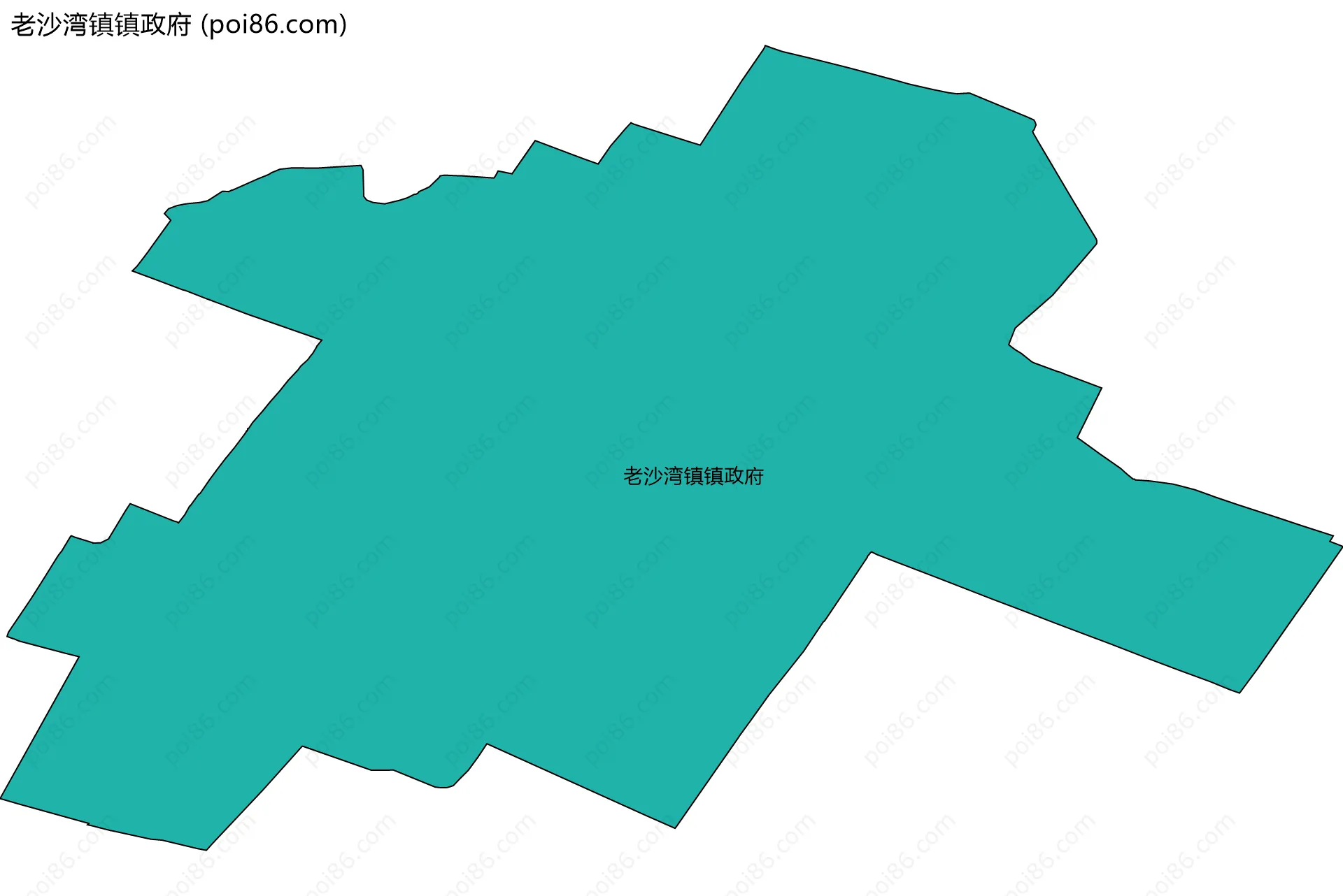 老沙湾镇镇政府边界地图