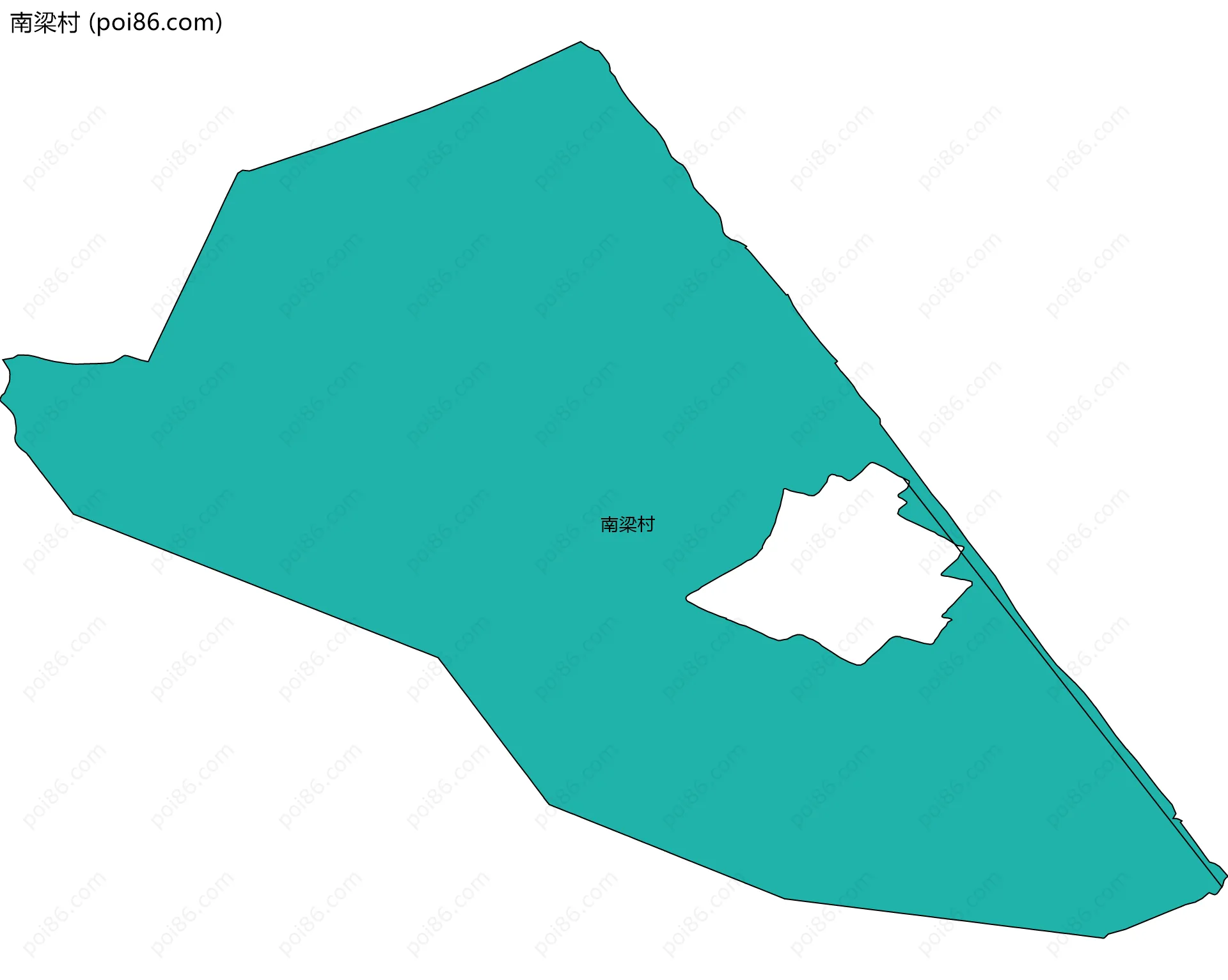 南梁村边界地图