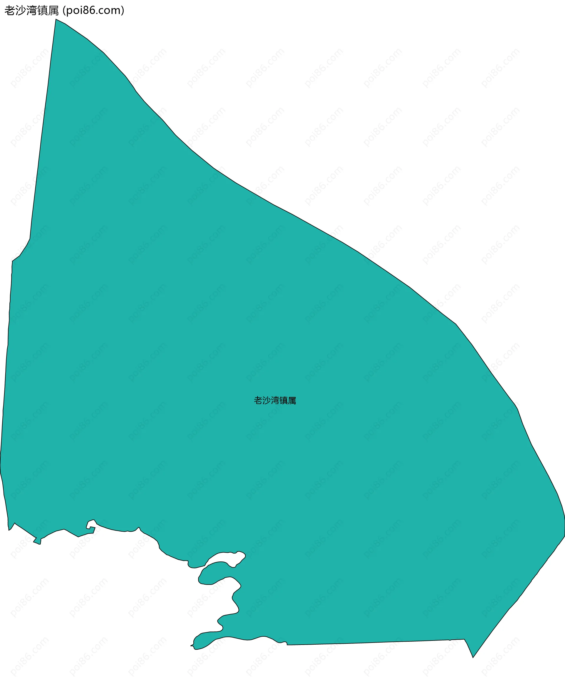 老沙湾镇属边界地图