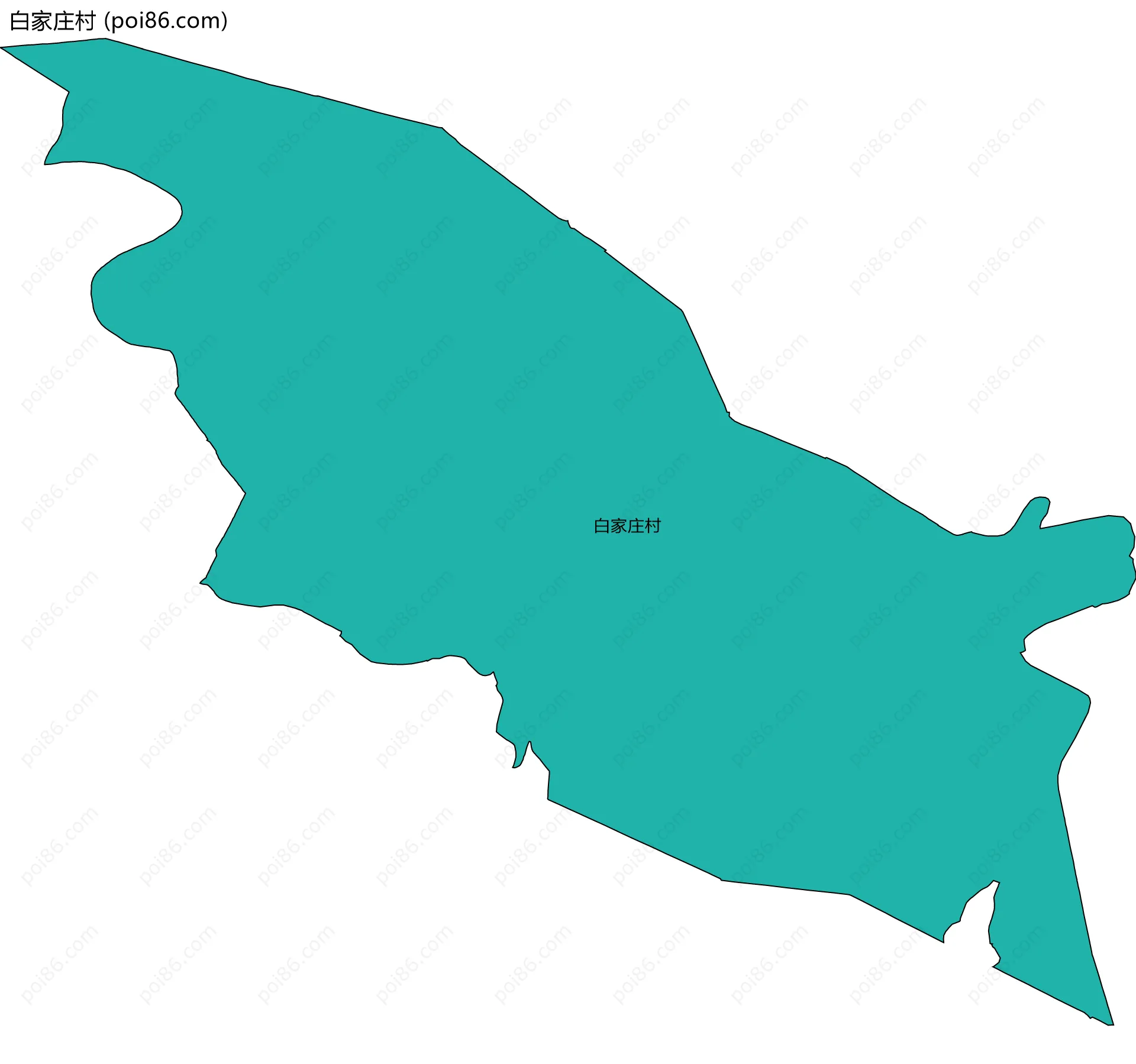 白家庄村边界地图