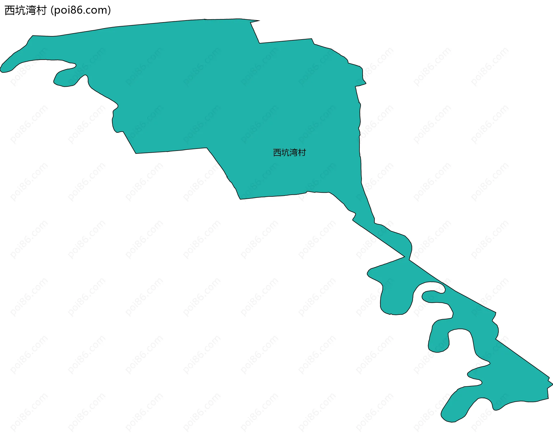 西坑湾村边界地图