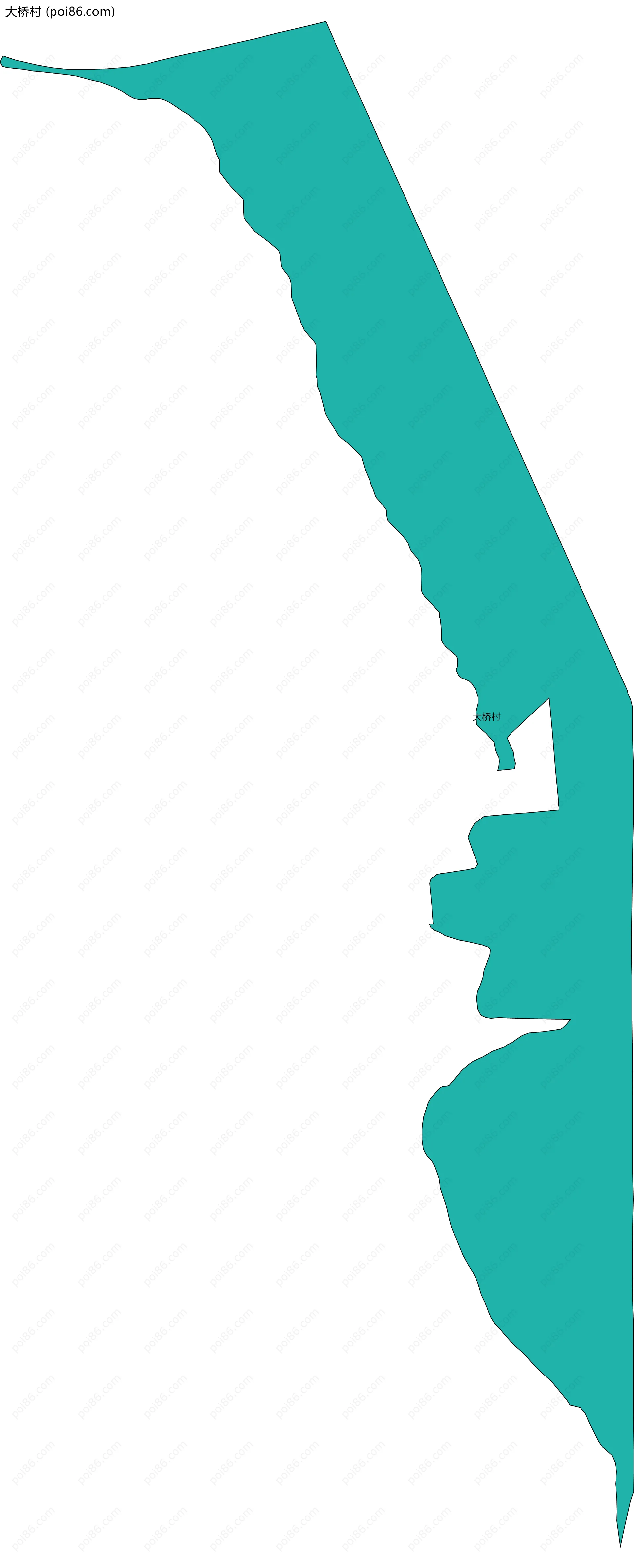 大桥村边界地图