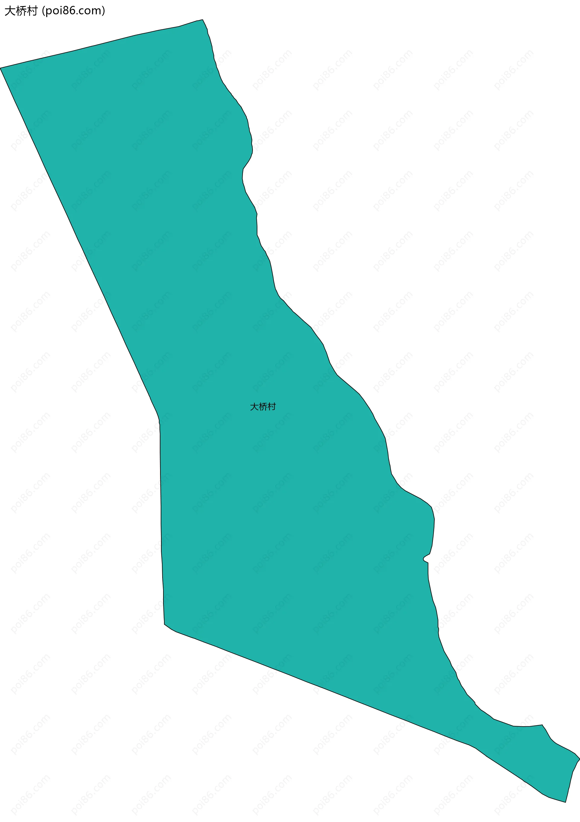大桥村边界地图