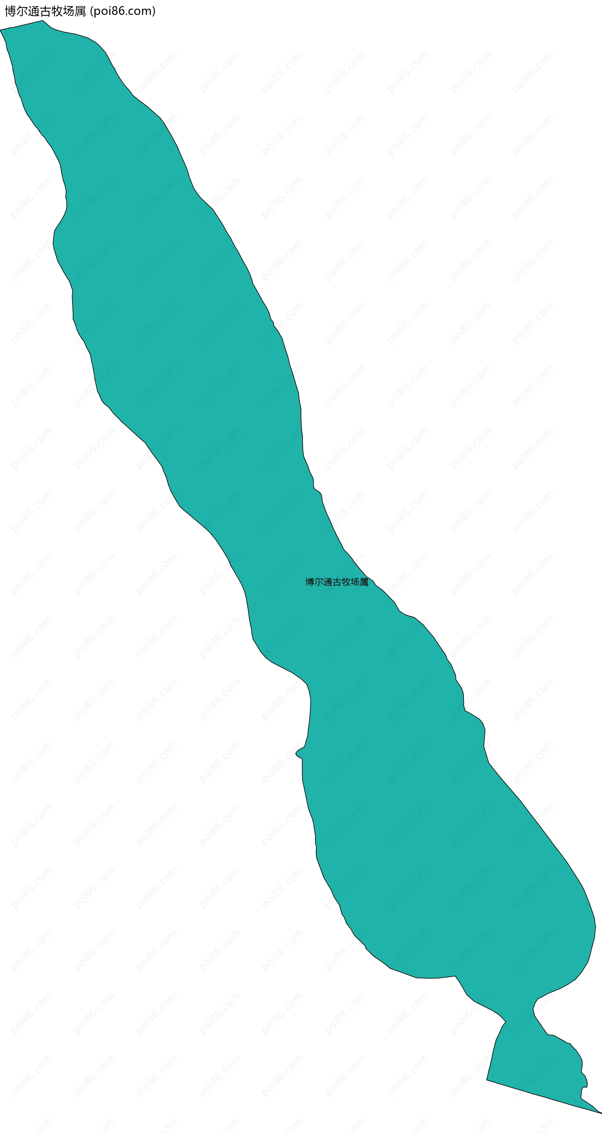 博尔通古牧场属边界地图