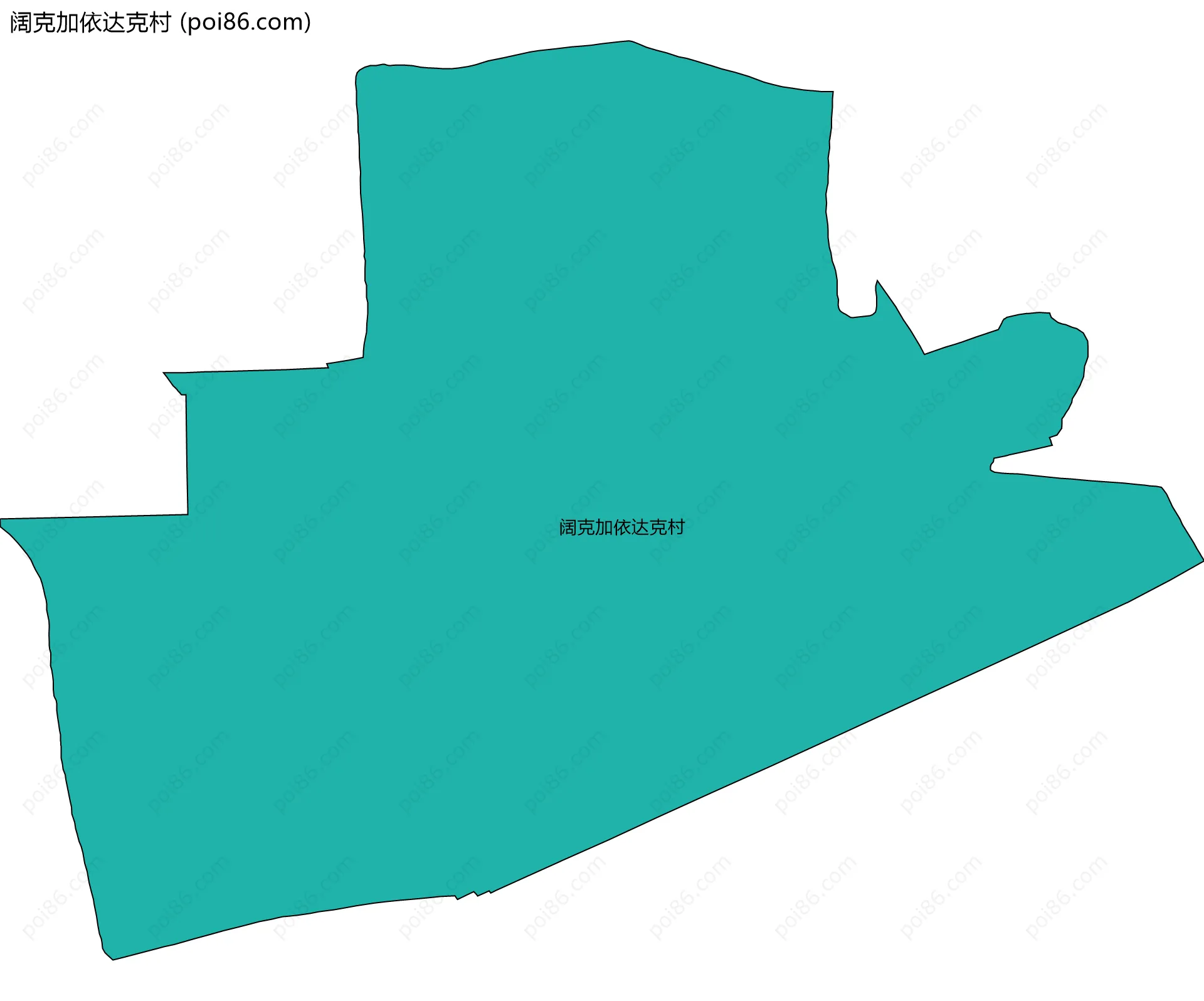 阔克加依达克村边界地图