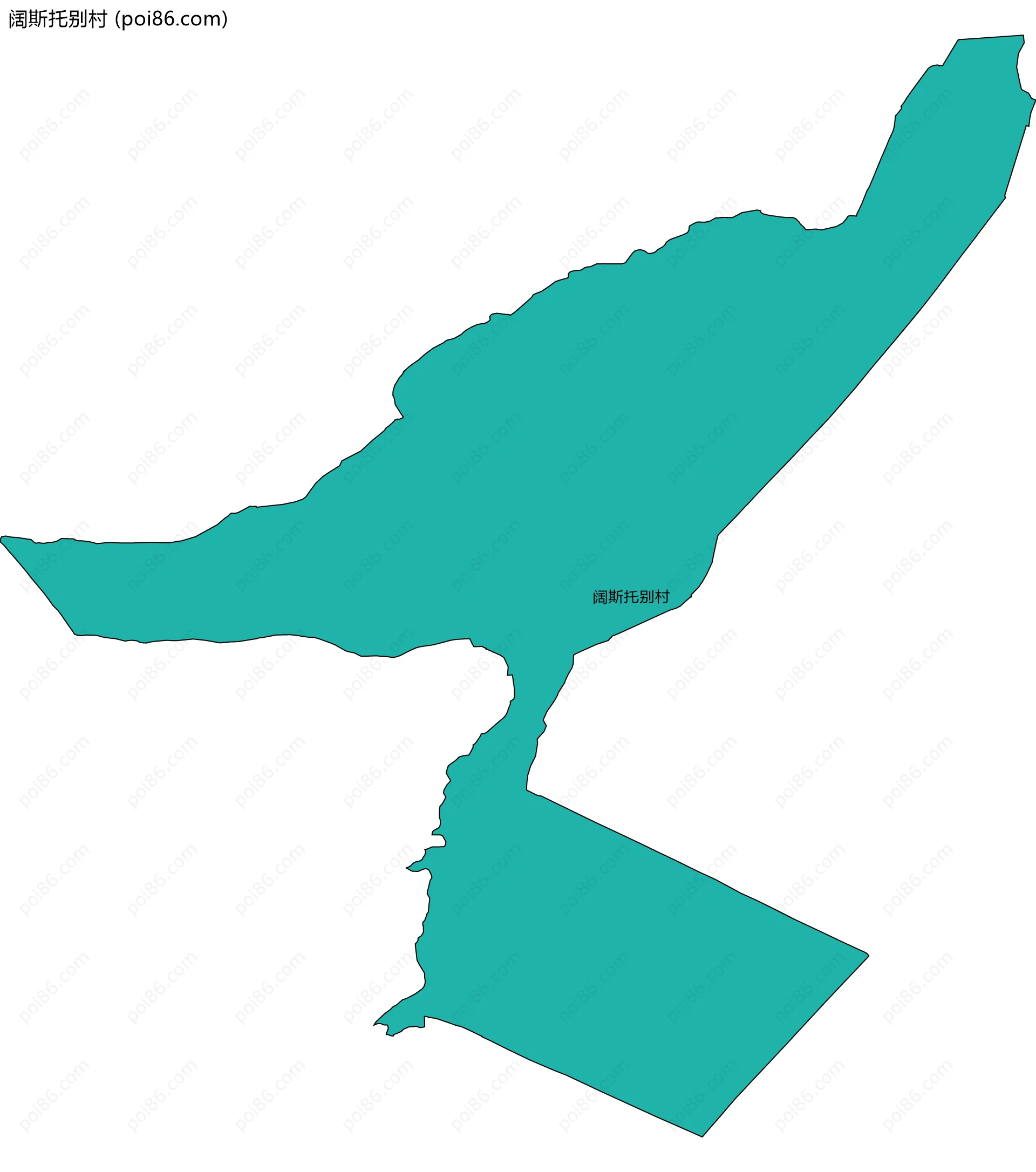 阔斯托别村边界地图