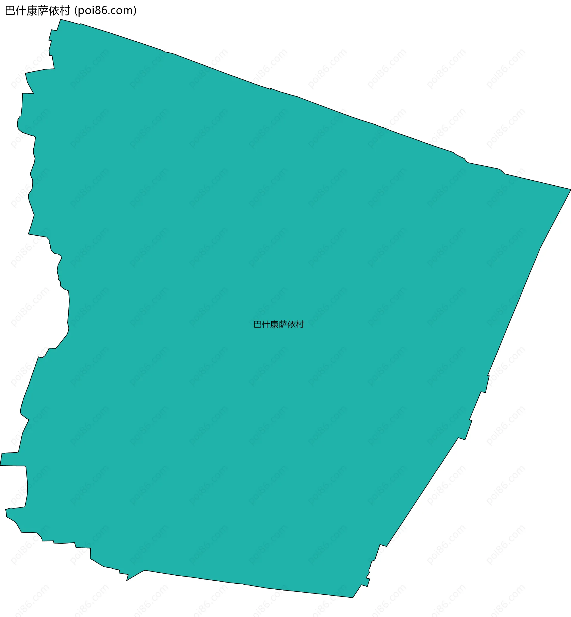 巴什康萨依村边界地图