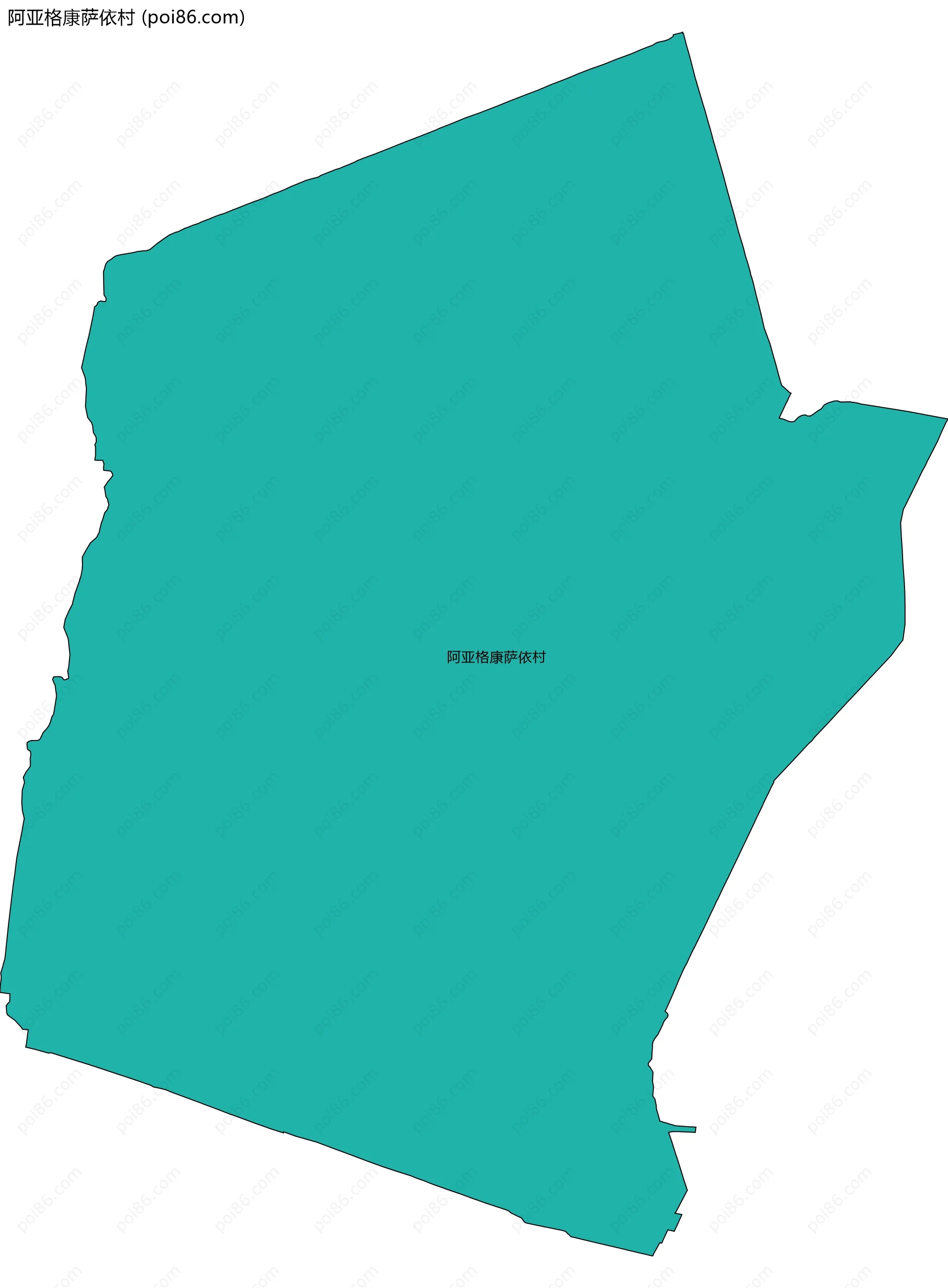 阿亚格康萨依村边界地图