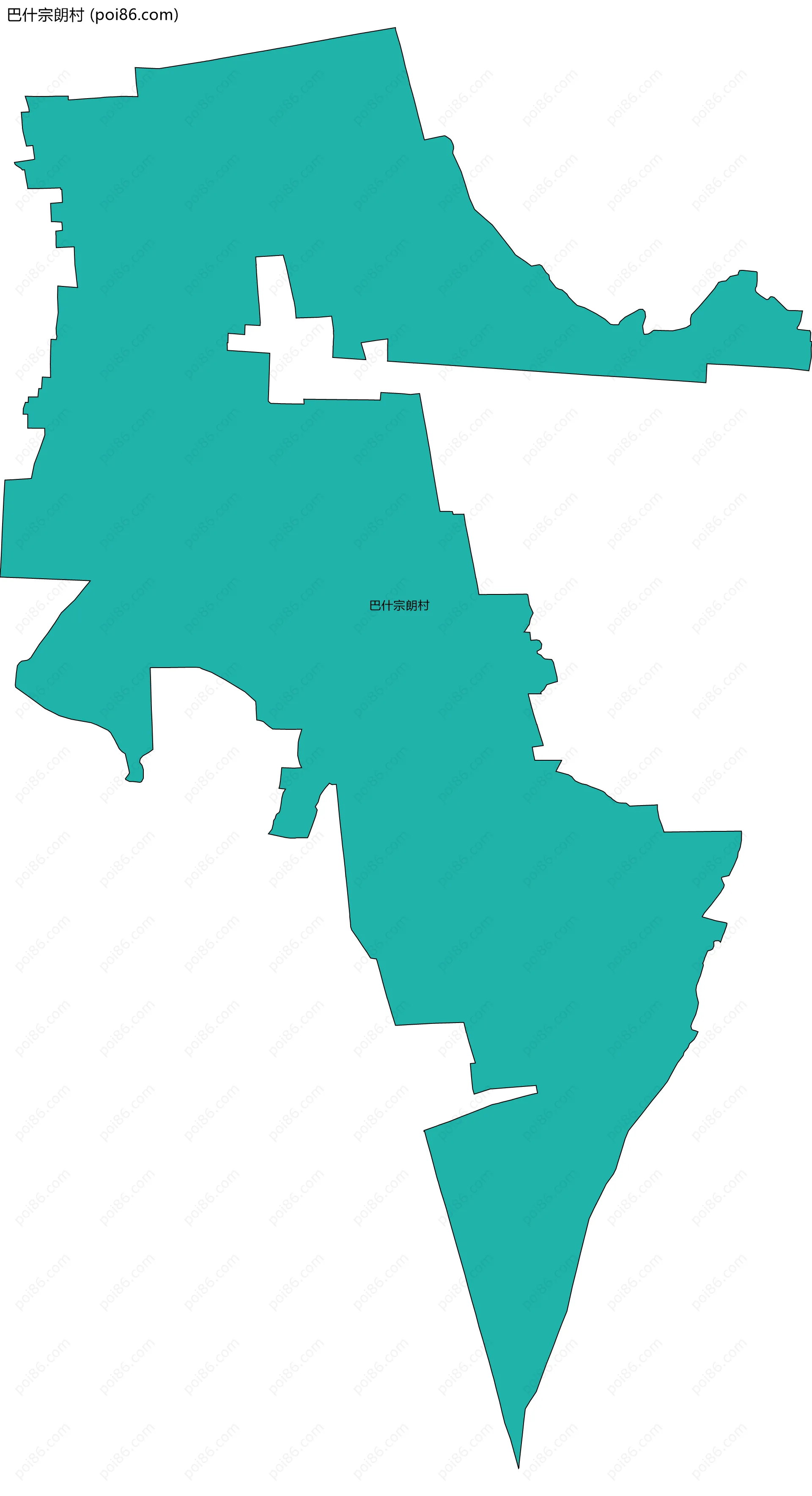 巴什宗朗村边界地图